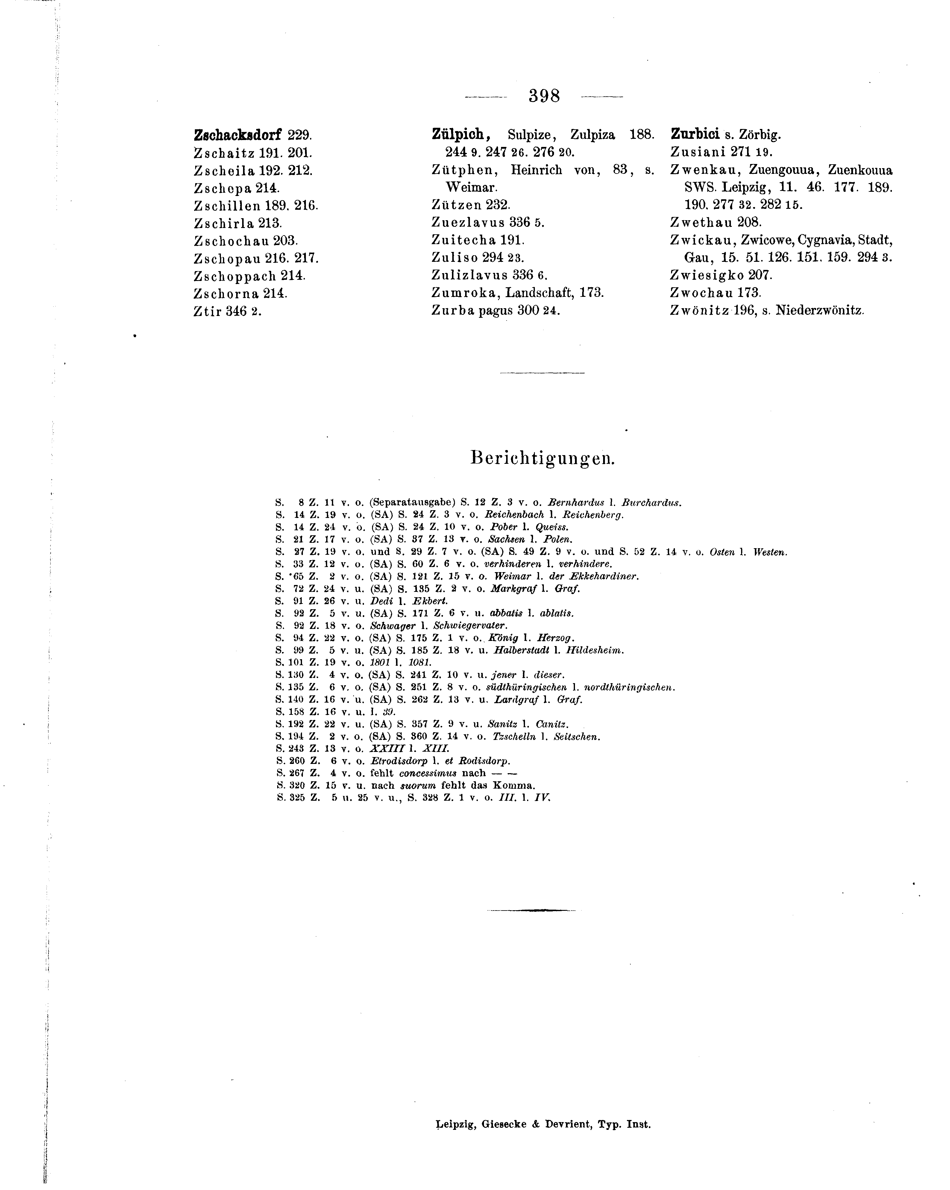 Historische Urkunde Seite 398 aus Band cds1a1