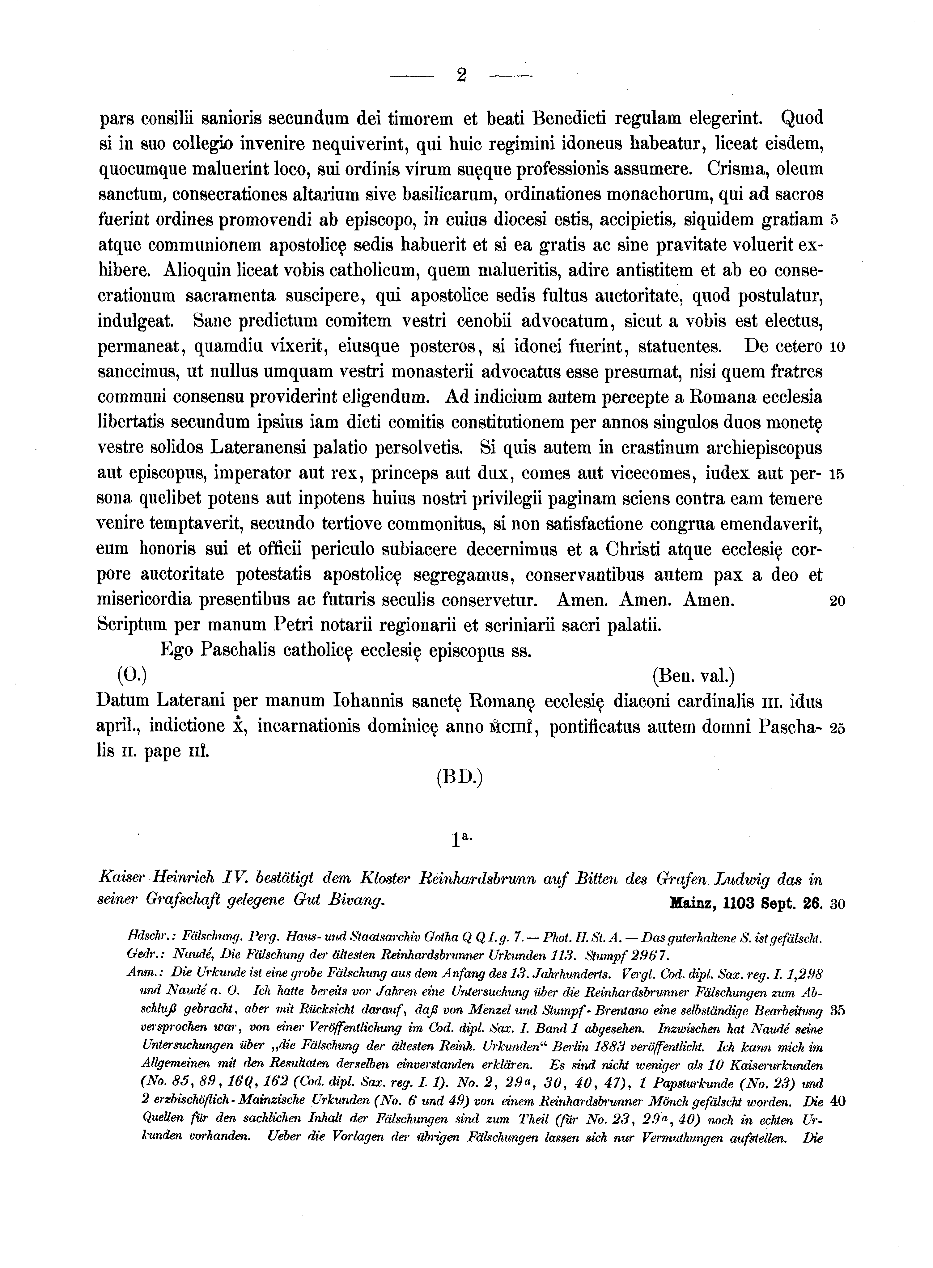 Historische Urkunde Seite 2 aus Band cds1a2