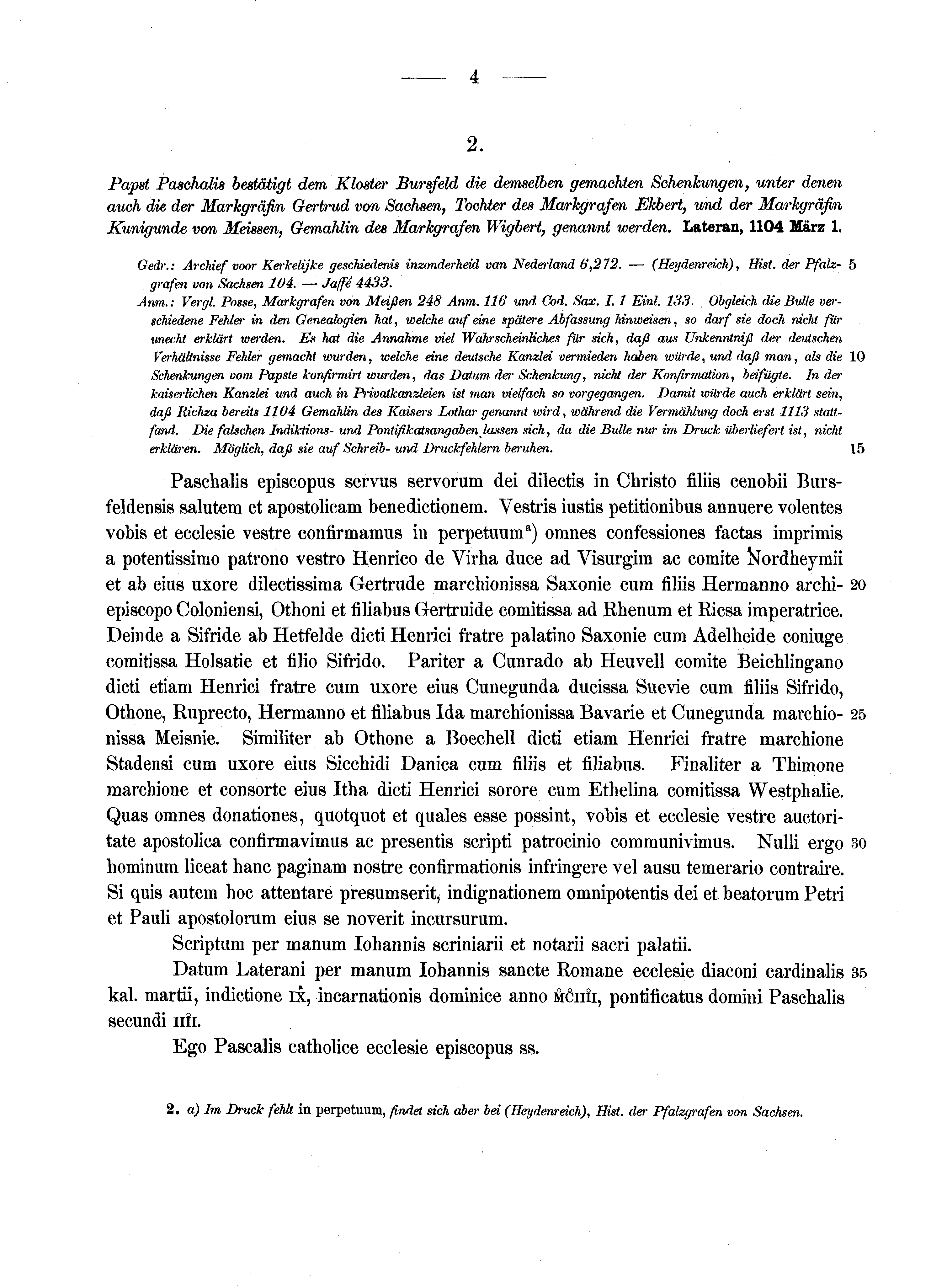 Historische Urkunde Seite 4 aus Band cds1a2