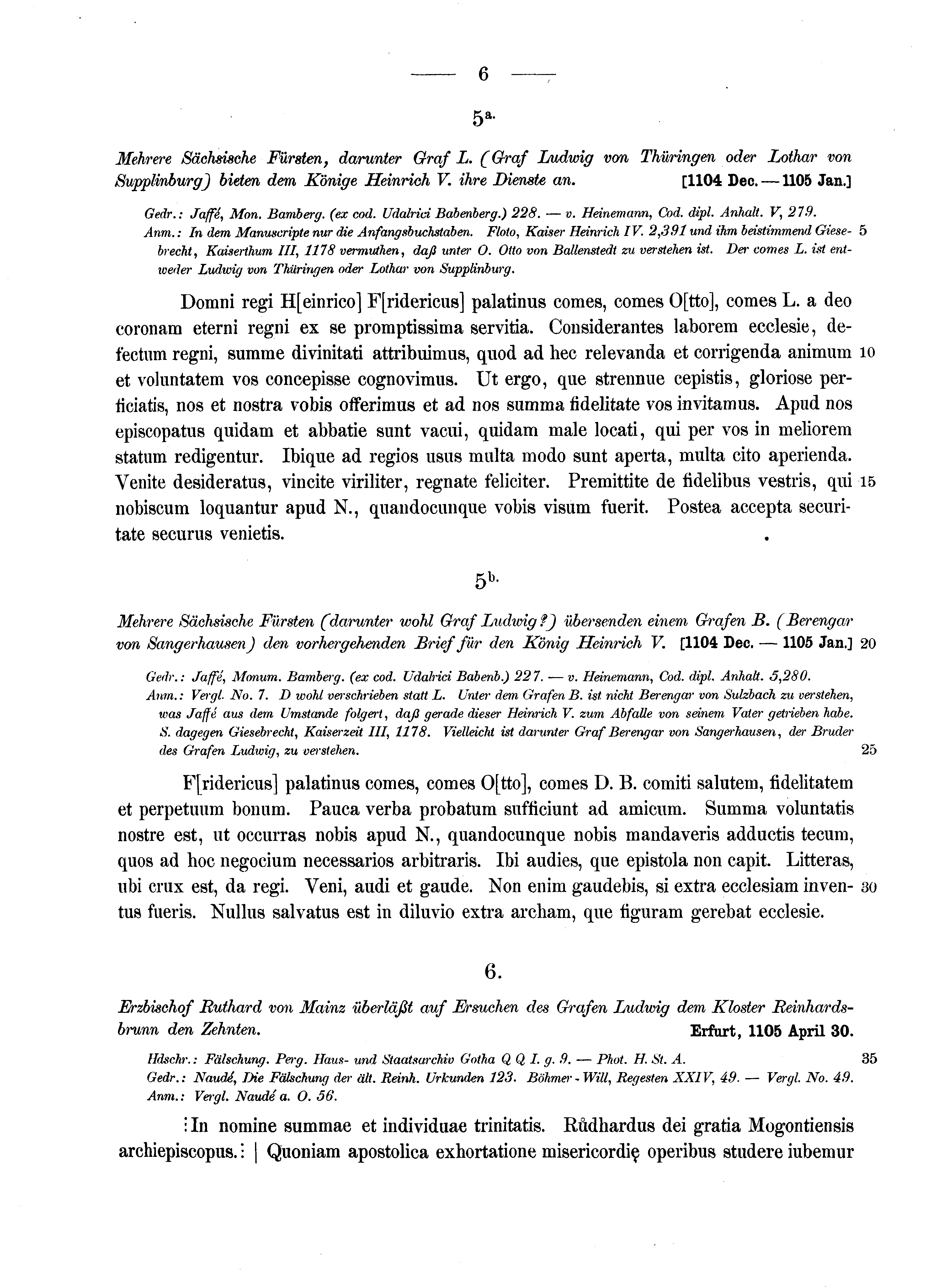 Historische Urkunde Seite 6 aus Band cds1a2