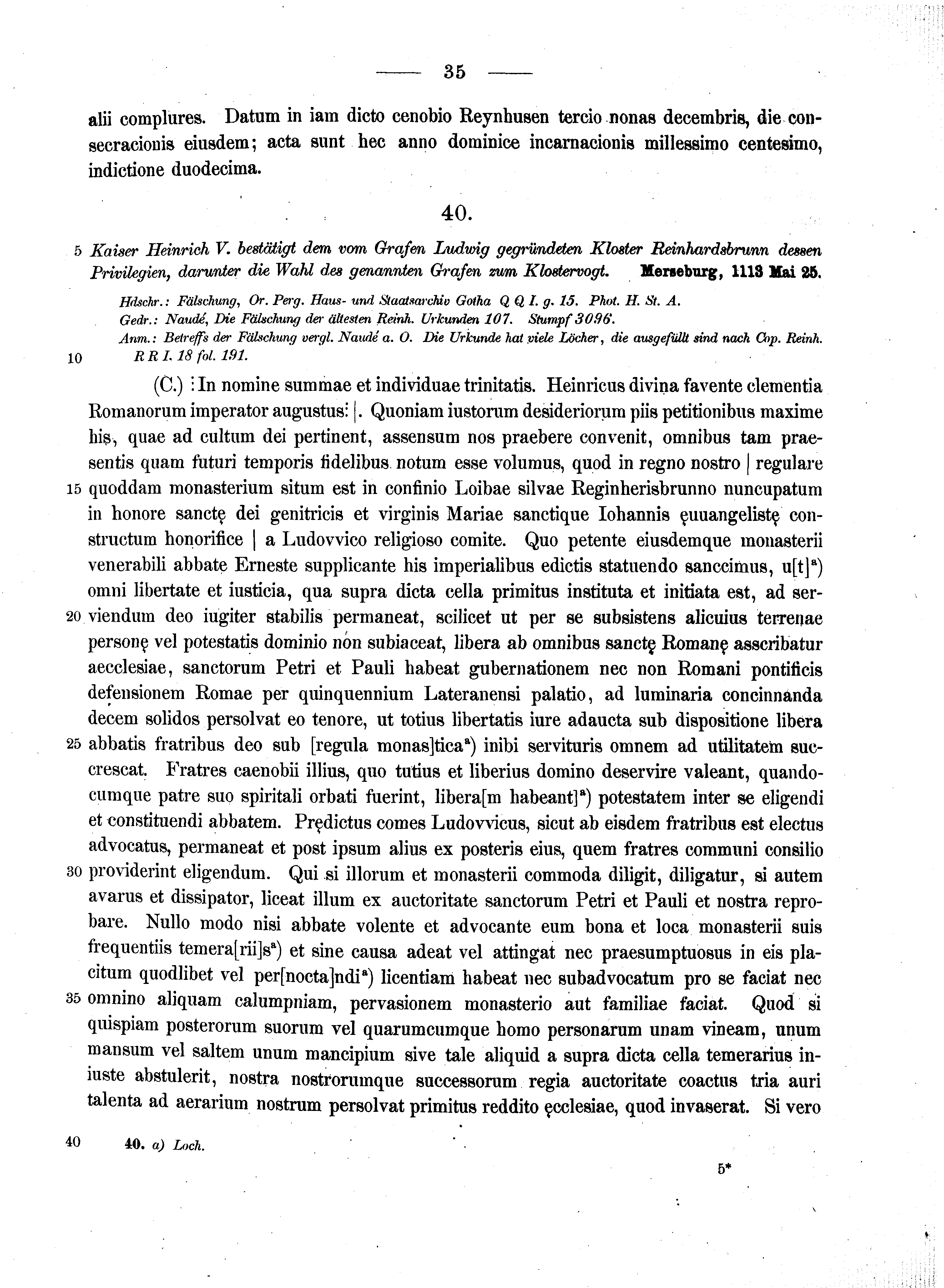 Historische Urkunde Seite 35 aus Band cds1a2