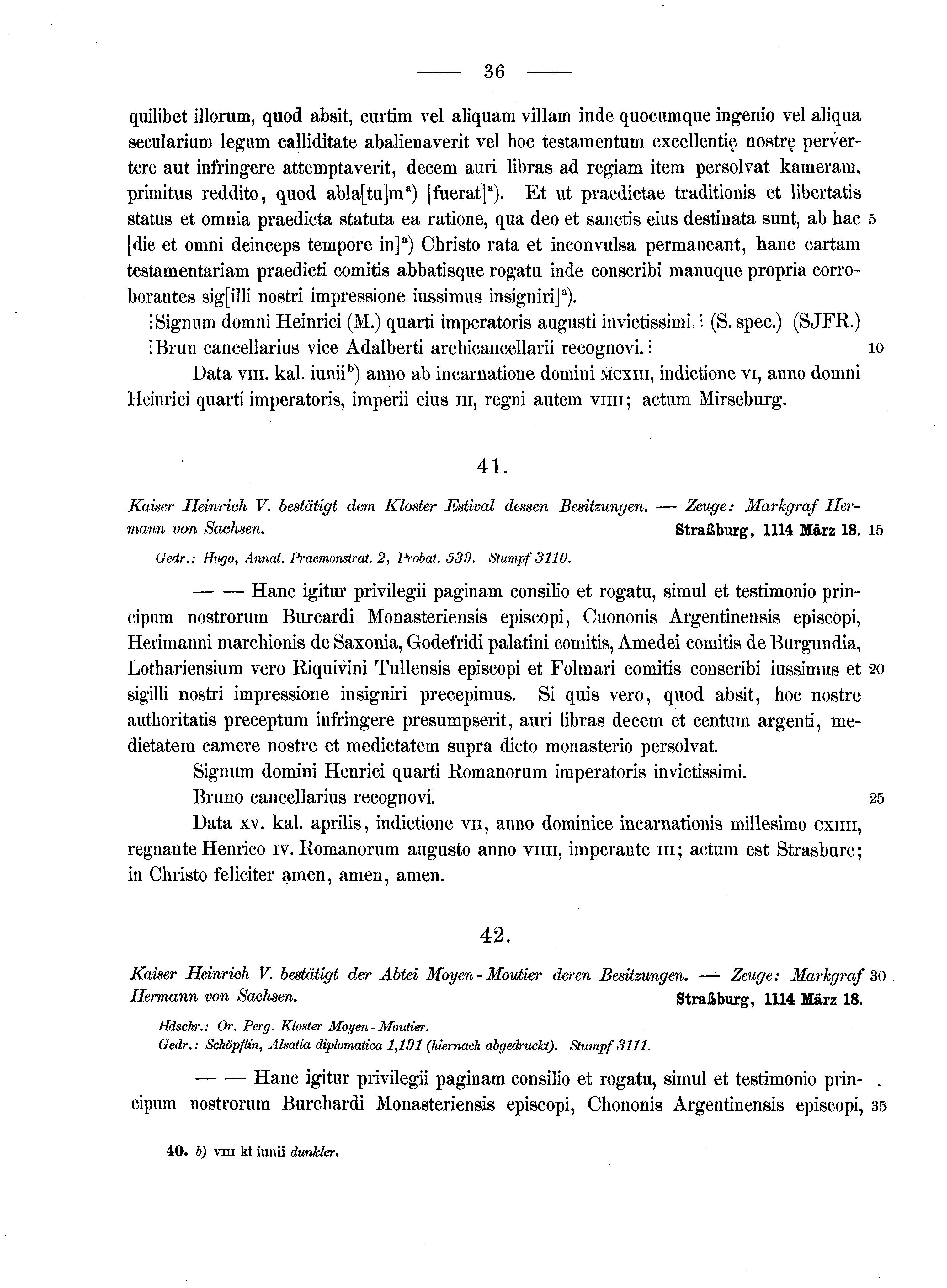 Historische Urkunde Seite 36 aus Band cds1a2