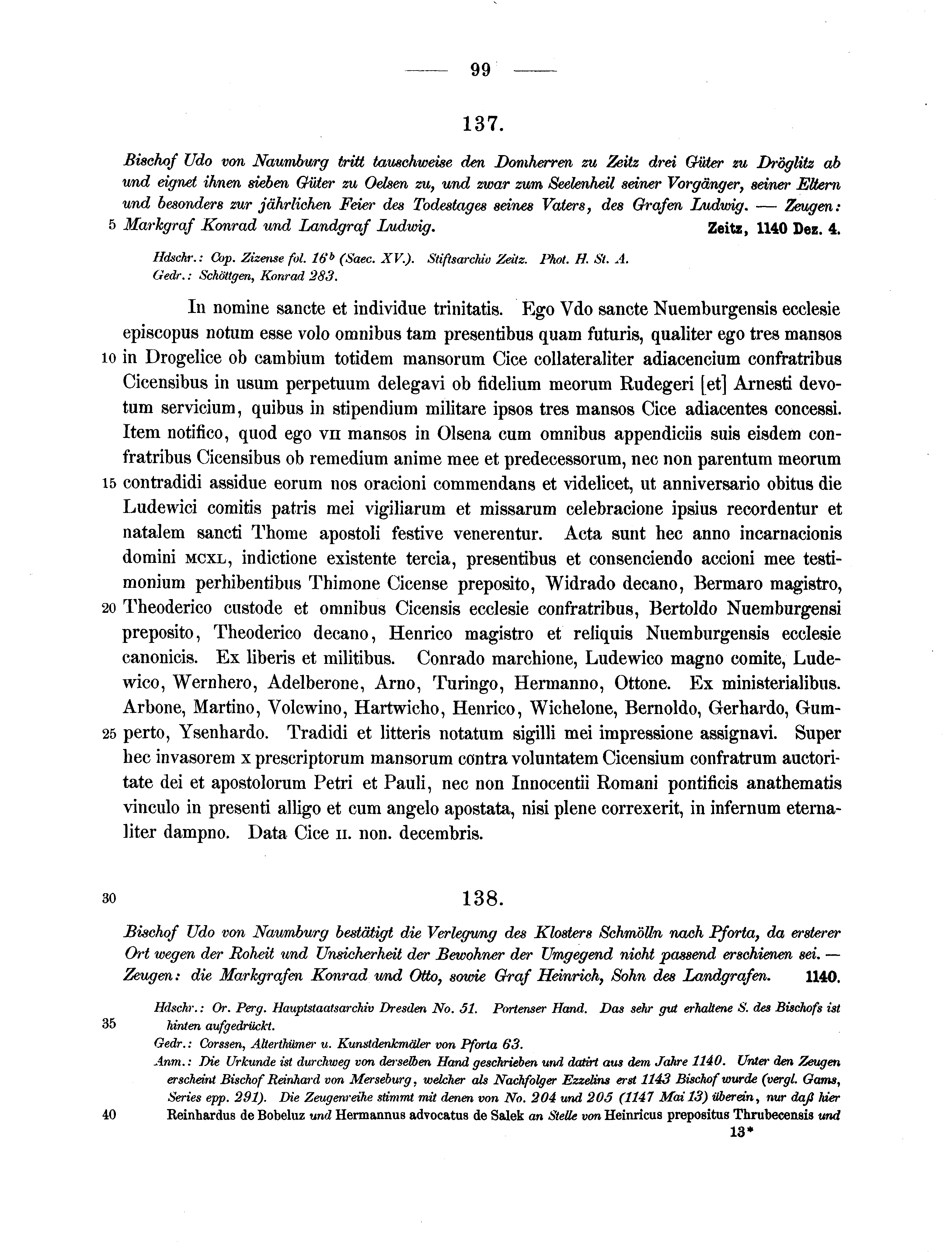 Historische Urkunde Seite 99 aus Band cds1a2