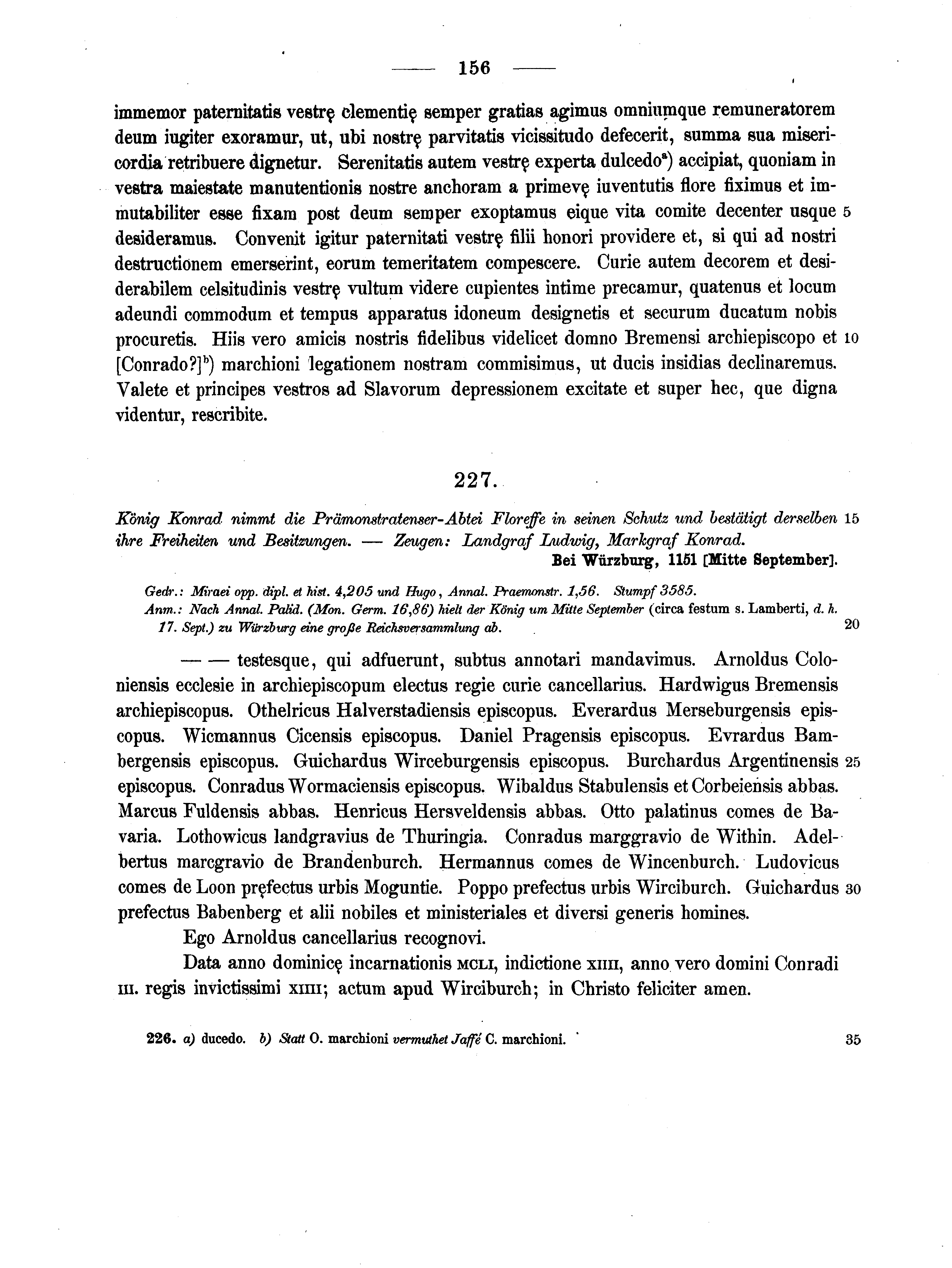 Historische Urkunde Seite 156 aus Band cds1a2