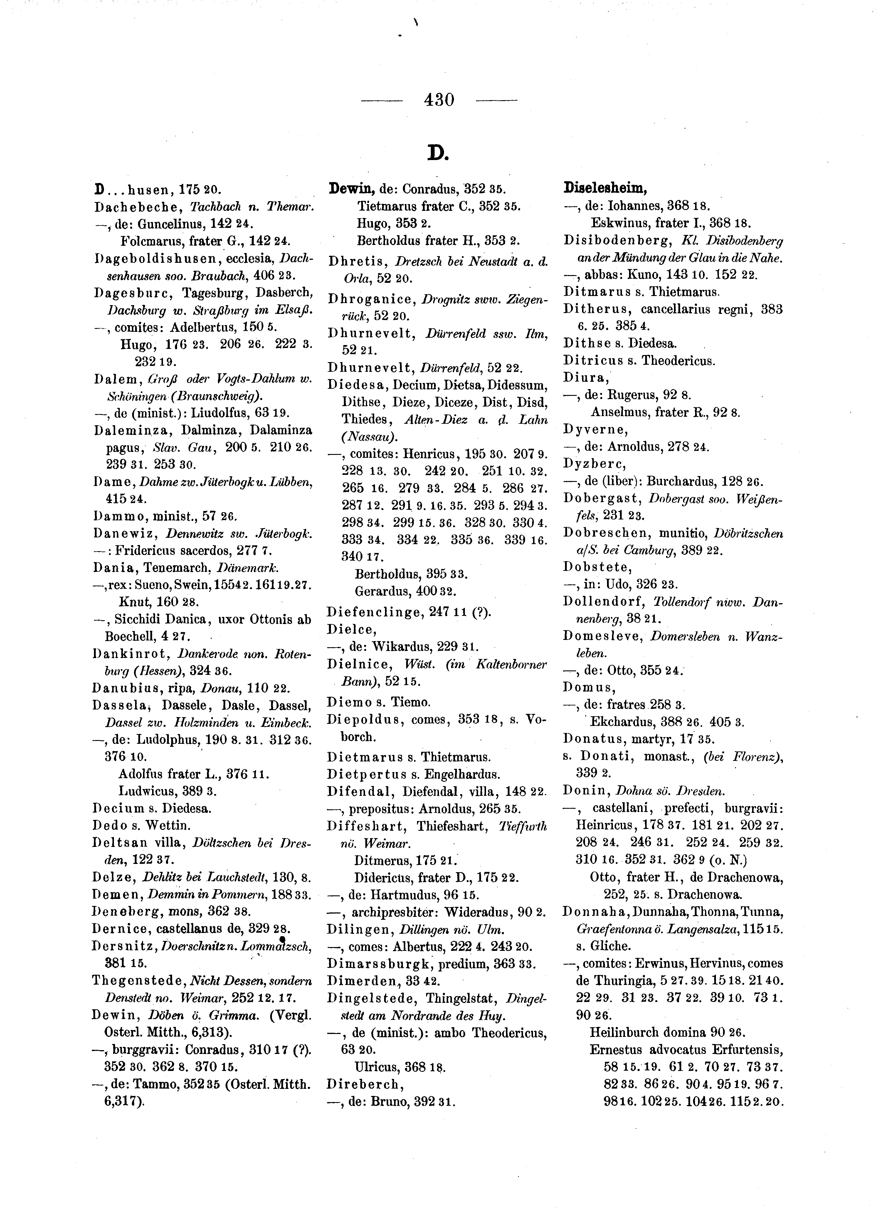 Historische Urkunde Seite 430 aus Band cds1a2