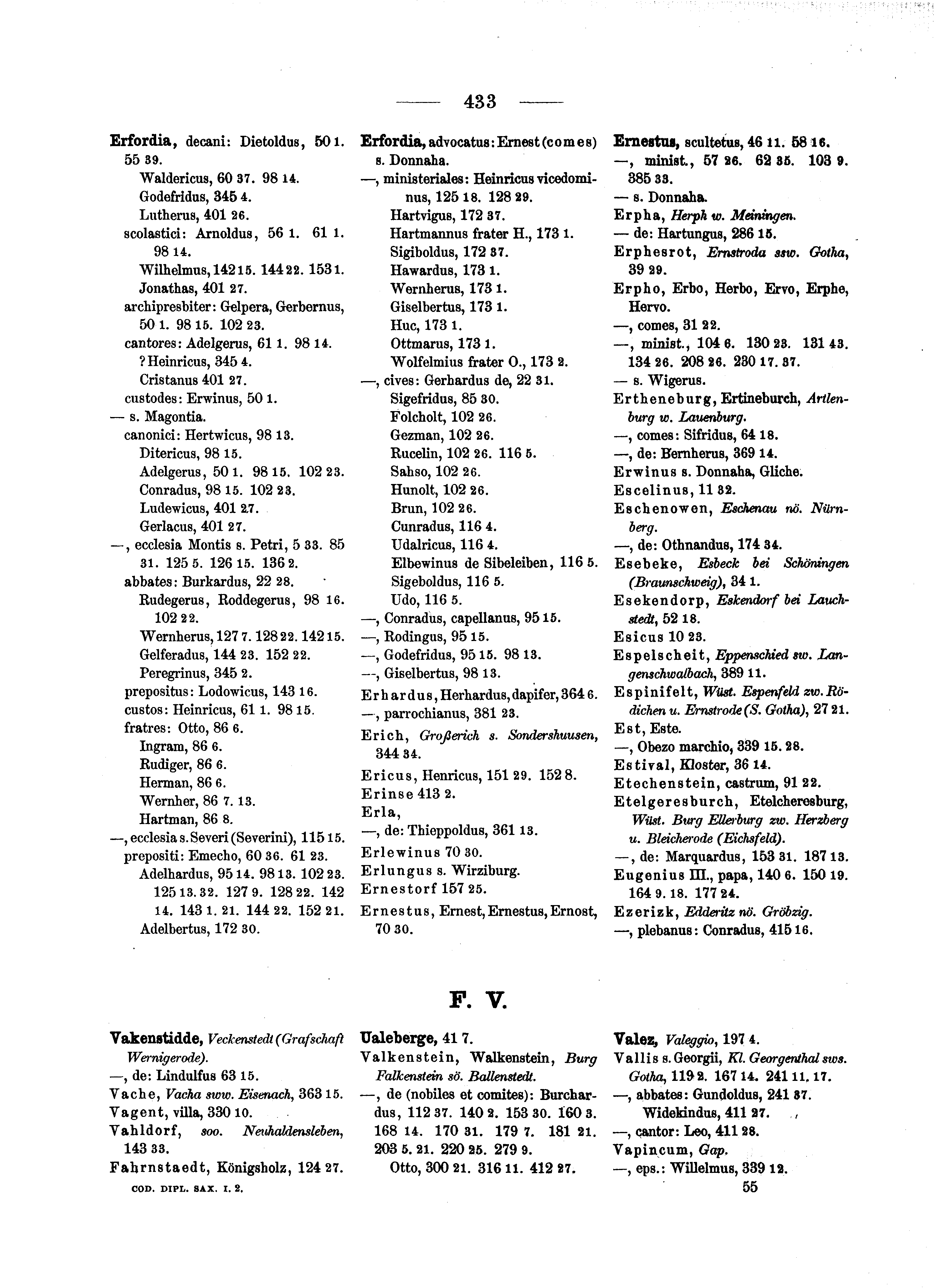 Historische Urkunde Seite 433 aus Band cds1a2