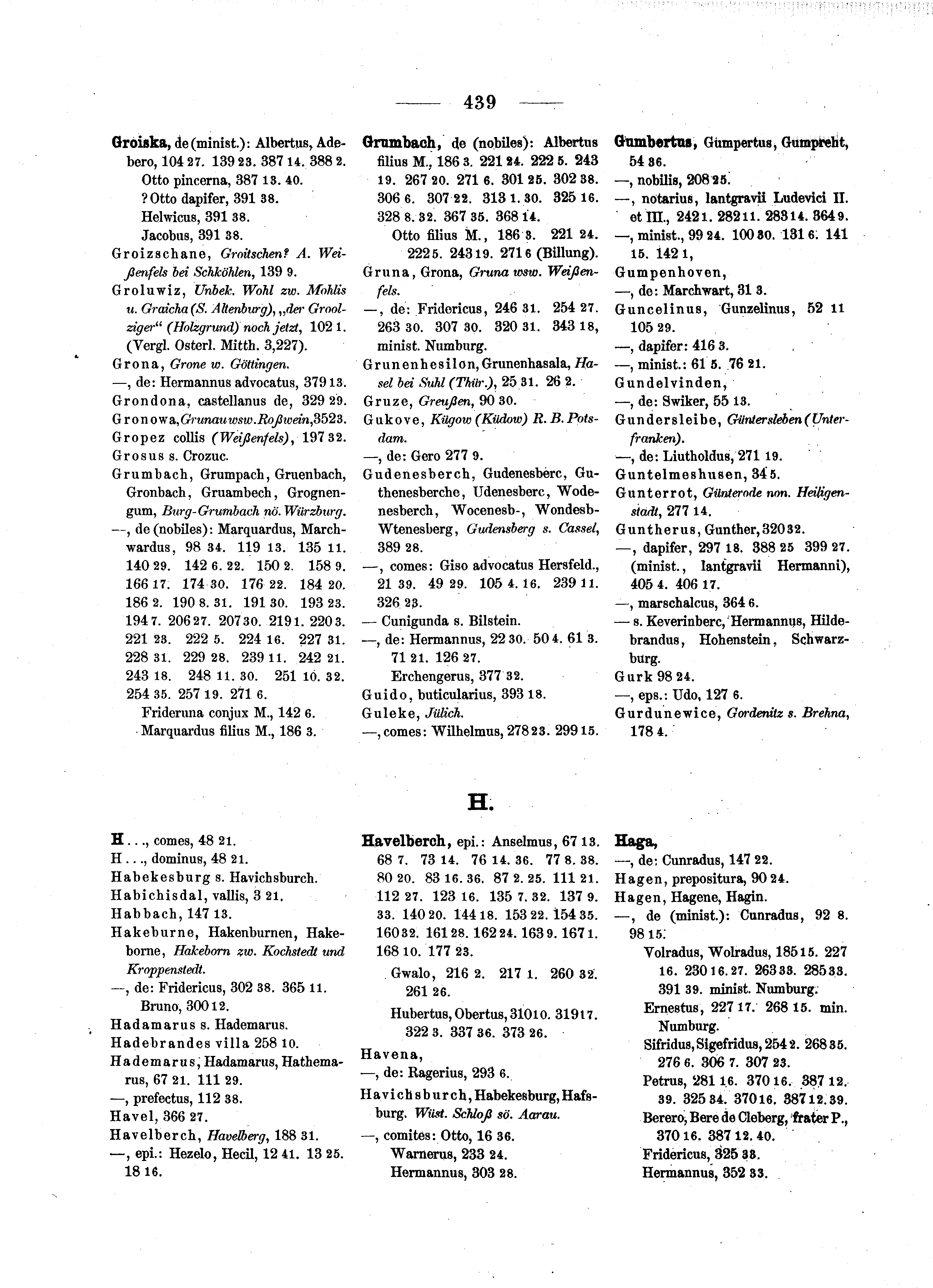 Historische Urkunde Seite 439 aus Band cds1a2
