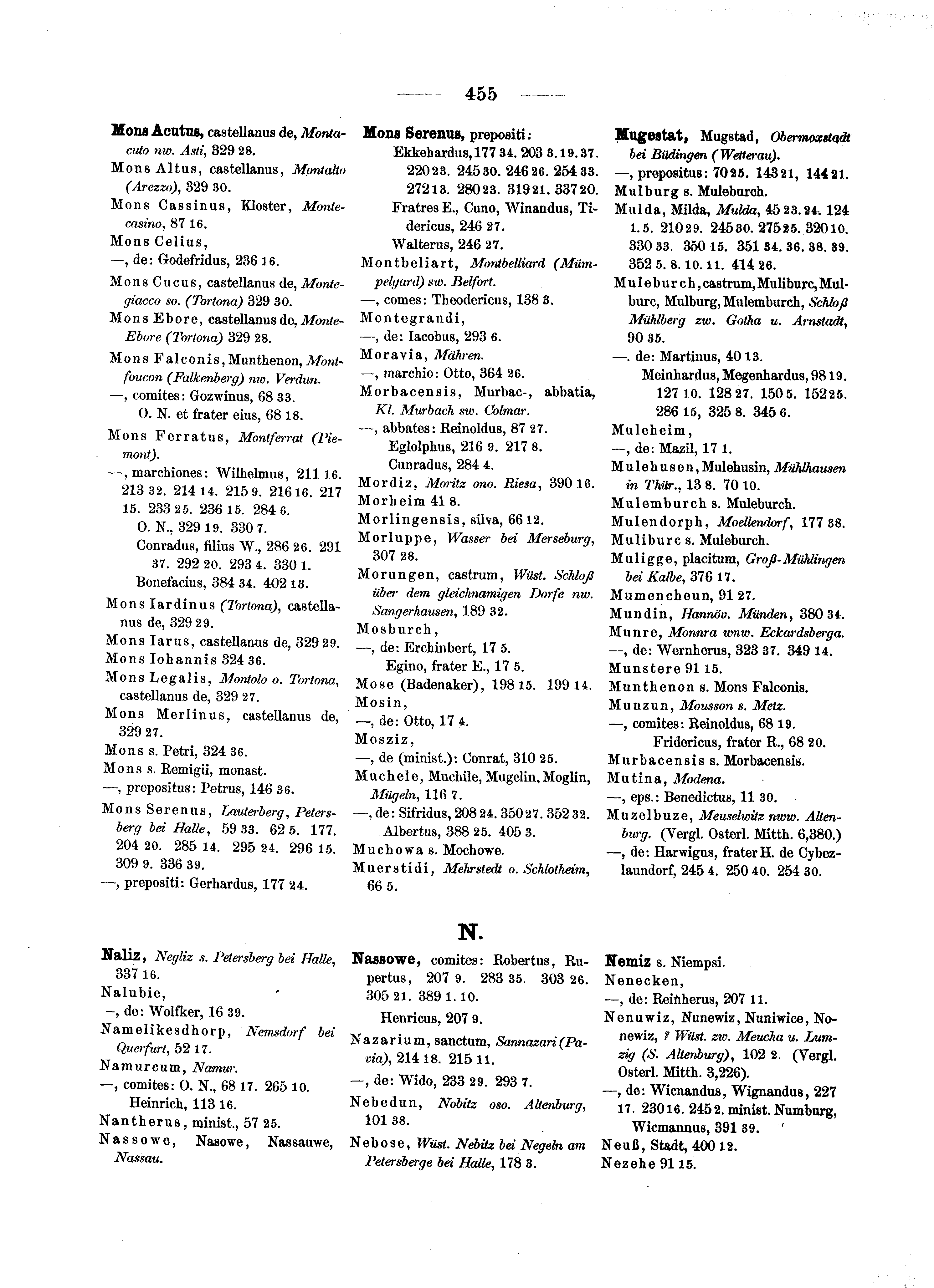 Historische Urkunde Seite 455 aus Band cds1a2