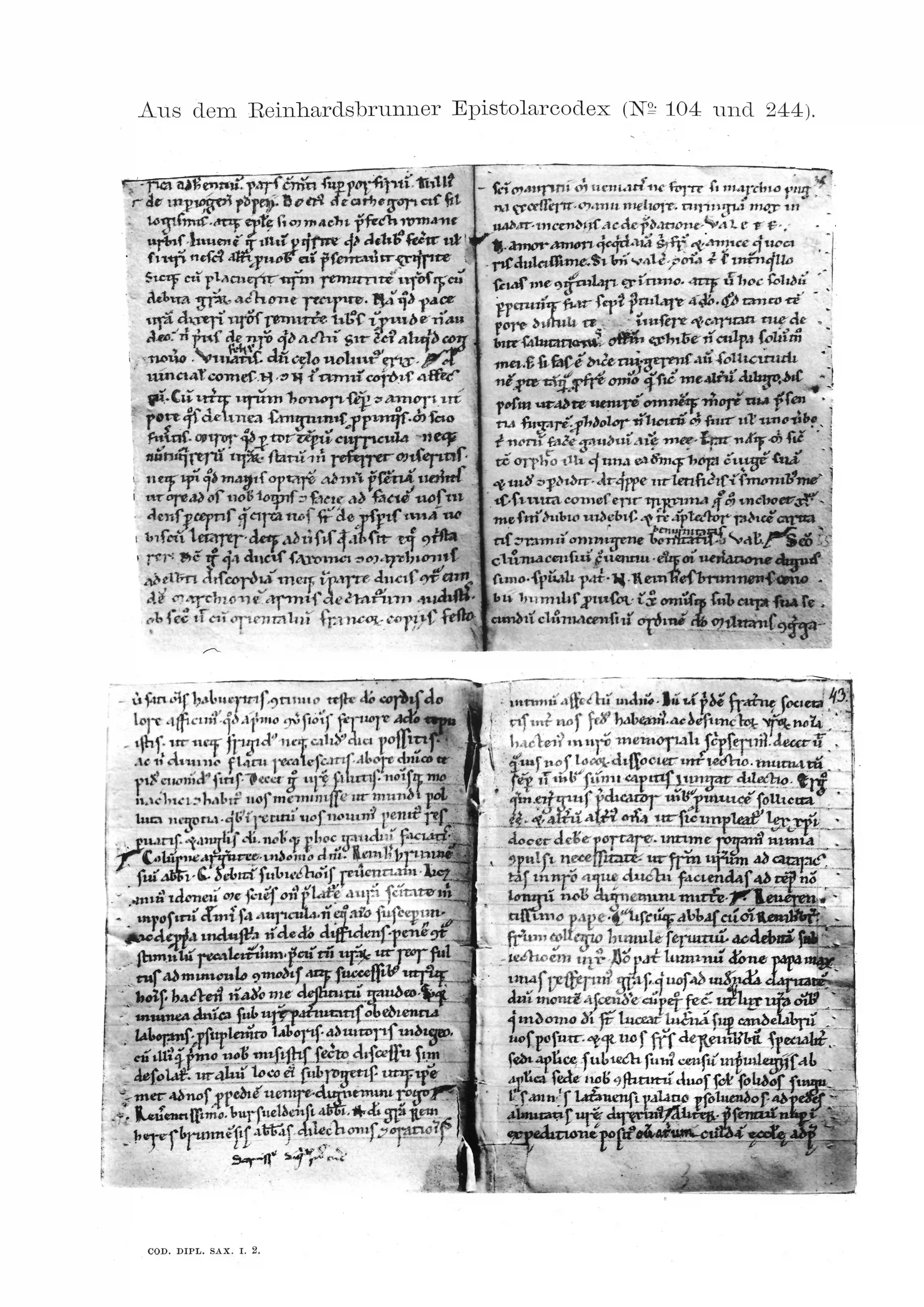 Historische Urkunde Seite 2 aus Band cds1a2