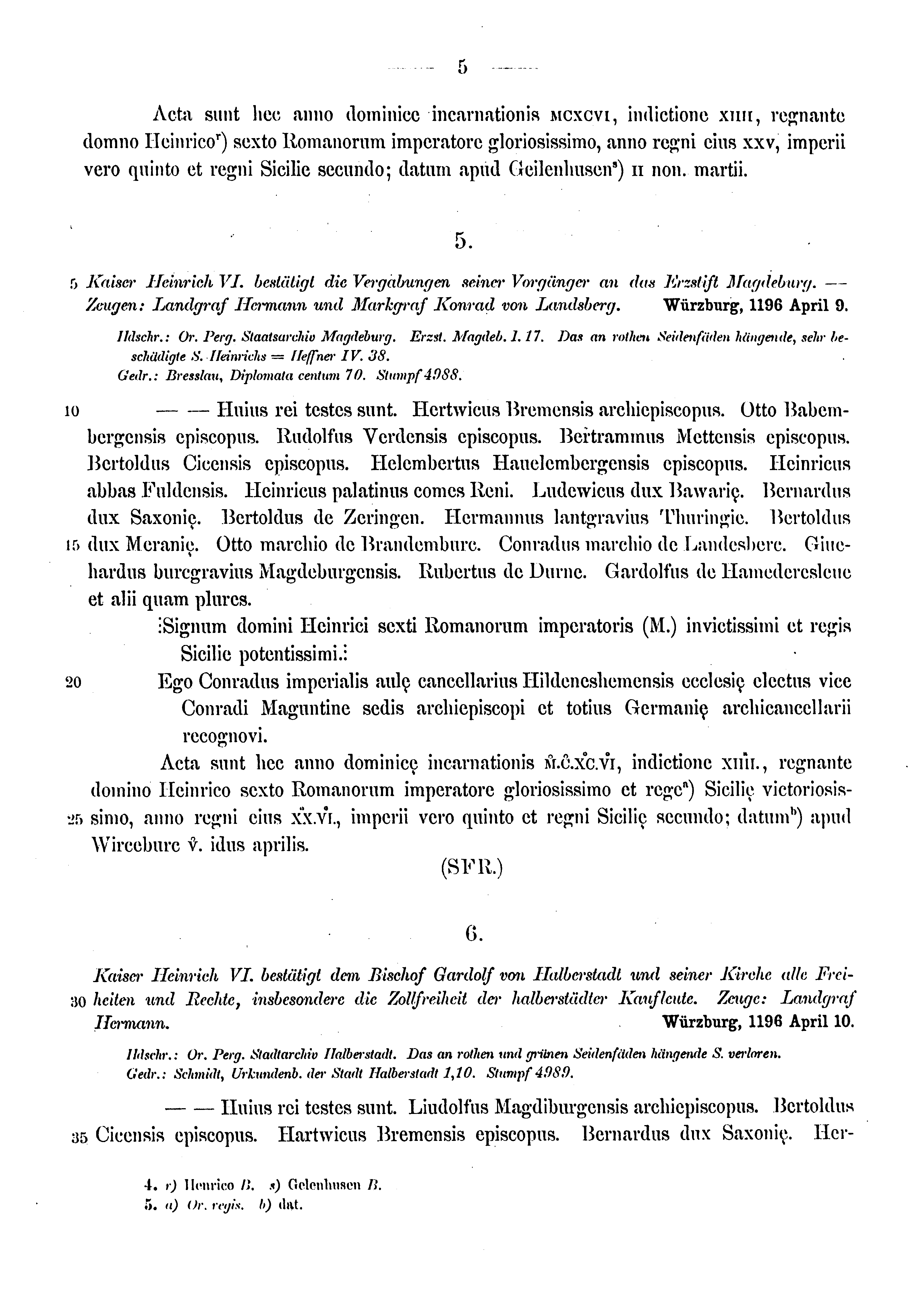 Historische Urkunde Seite 5 aus Band cds1a3