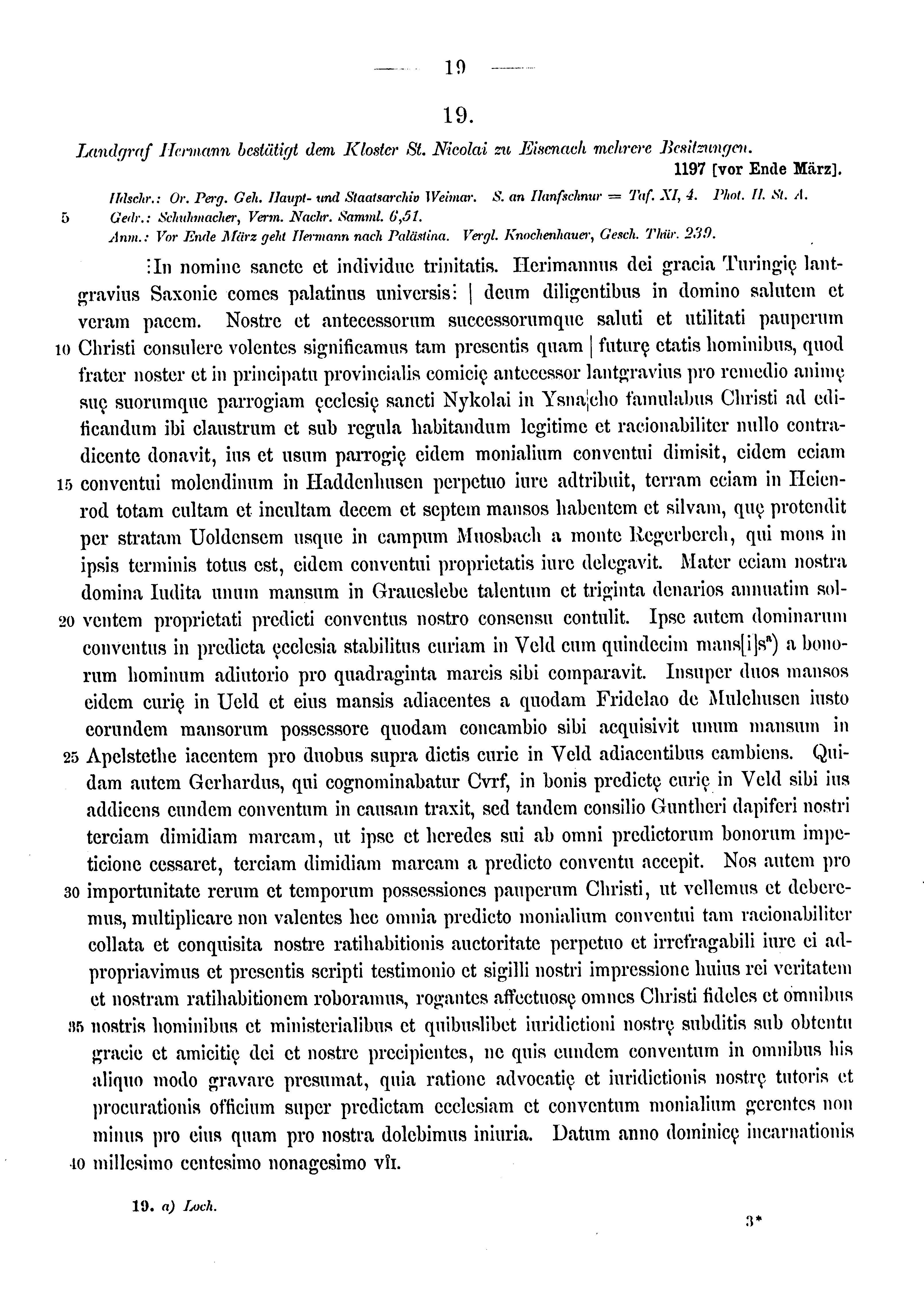 Historische Urkunde Seite 19 aus Band cds1a3