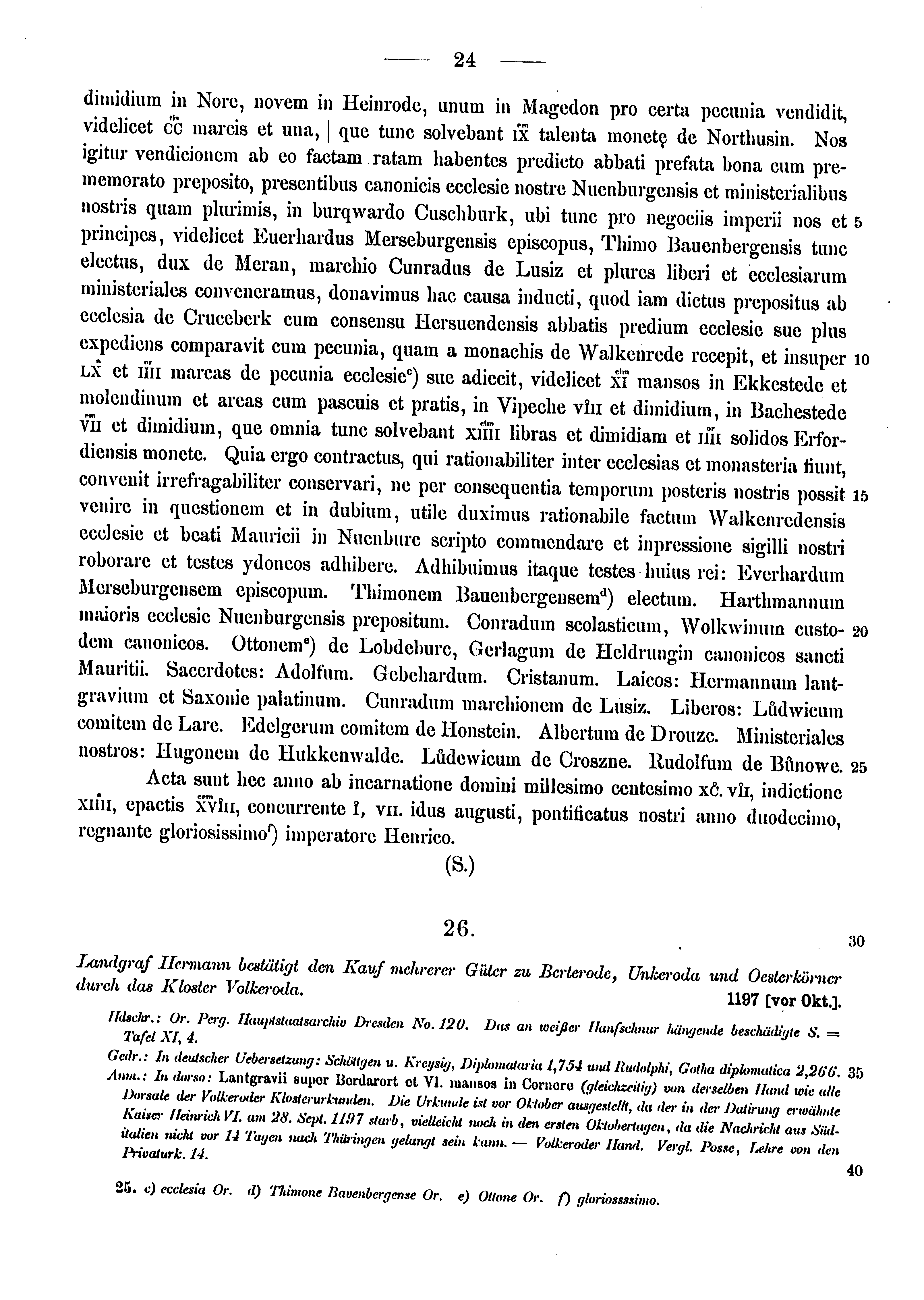 Historische Urkunde Seite 24 aus Band cds1a3