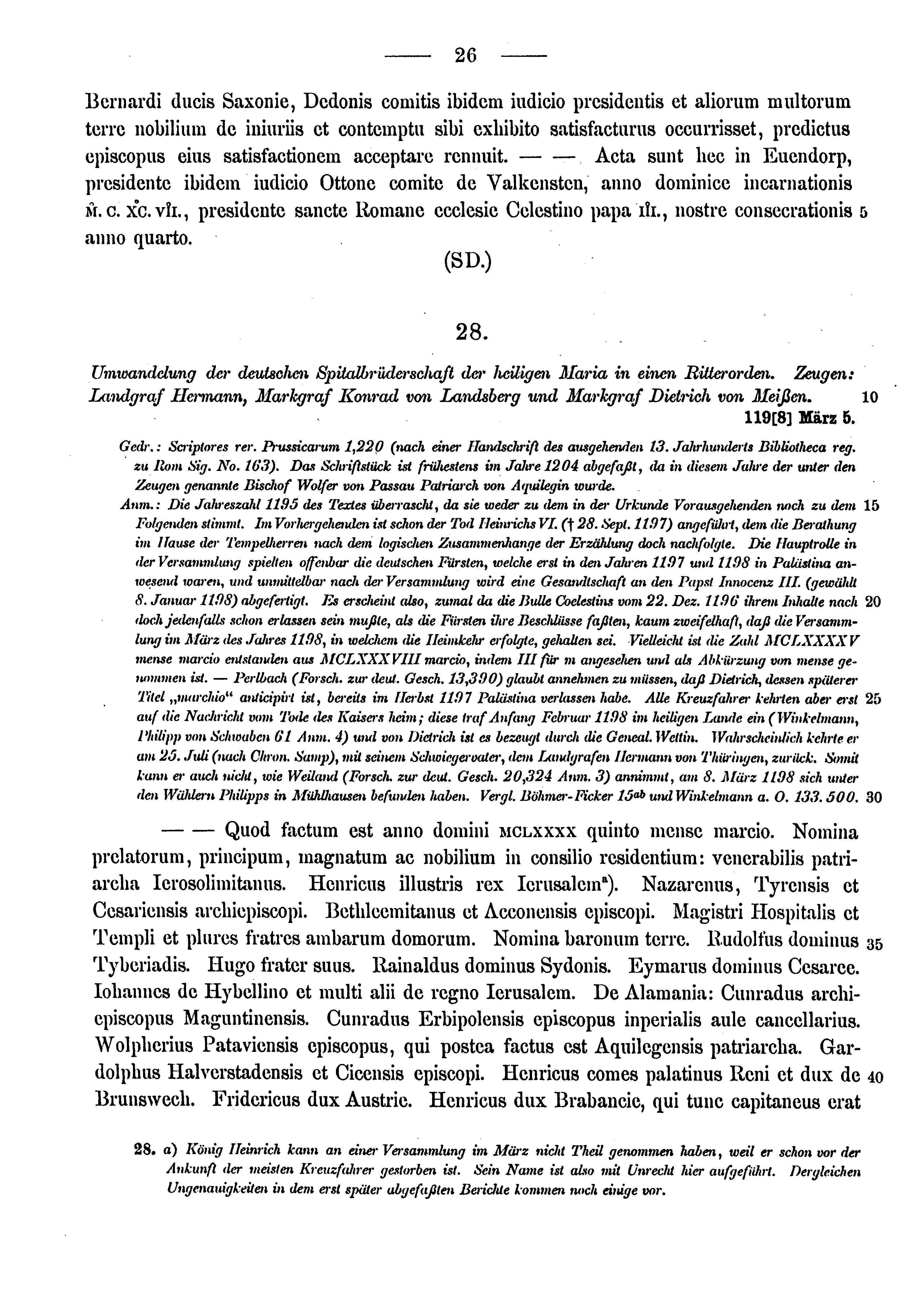 Historische Urkunde Seite 26 aus Band cds1a3