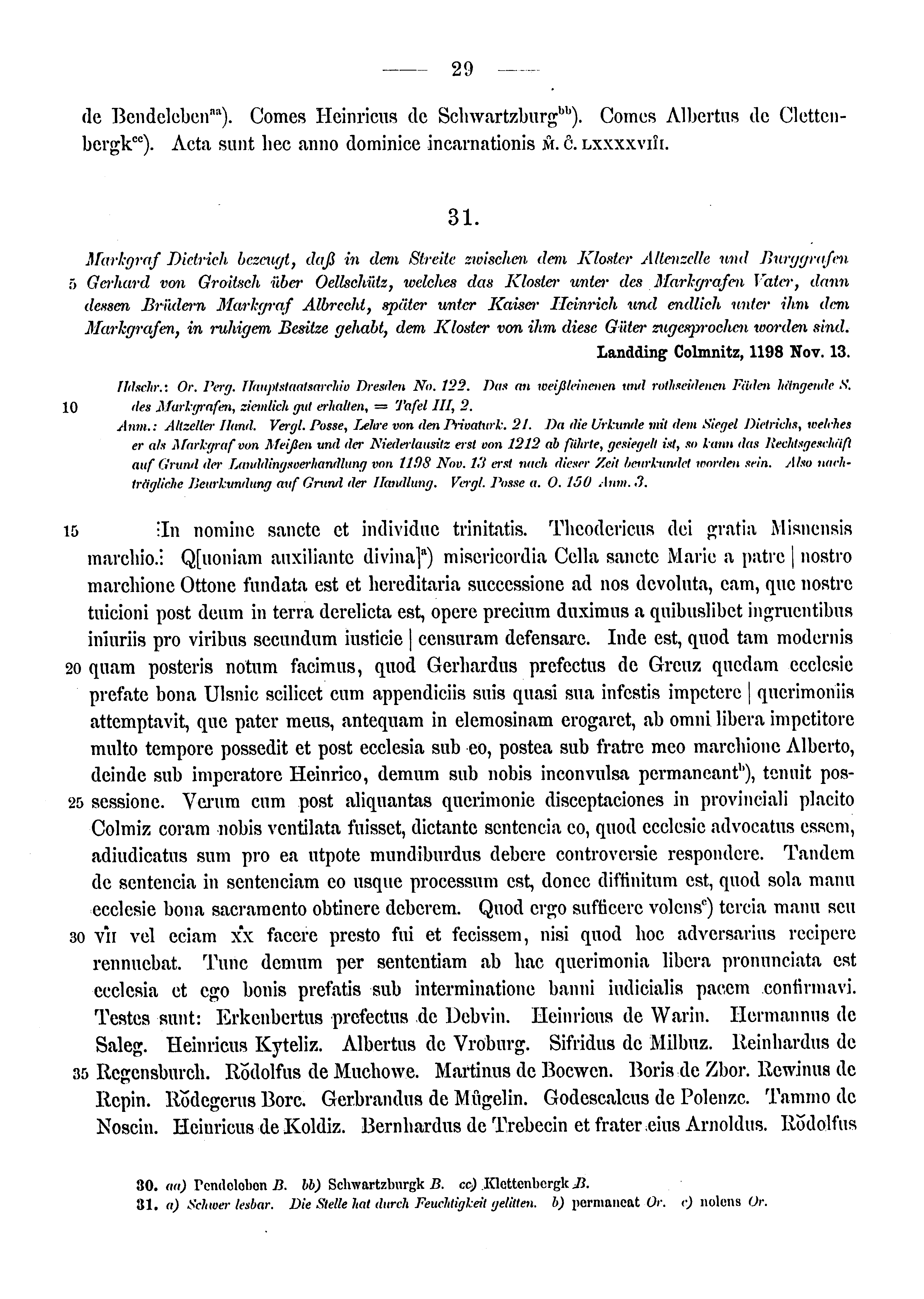 Historische Urkunde Seite 29 aus Band cds1a3