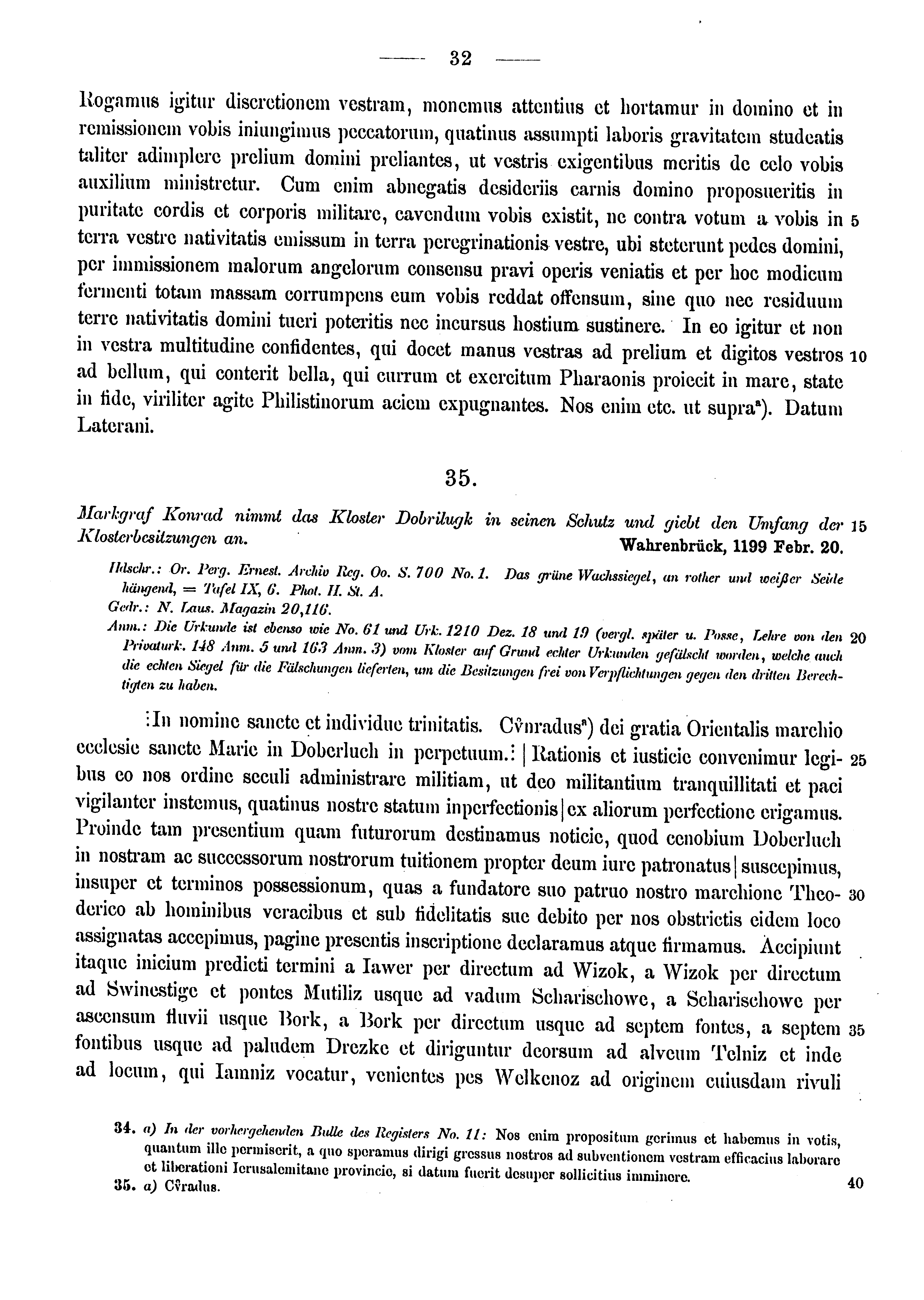 Historische Urkunde Seite 32 aus Band cds1a3