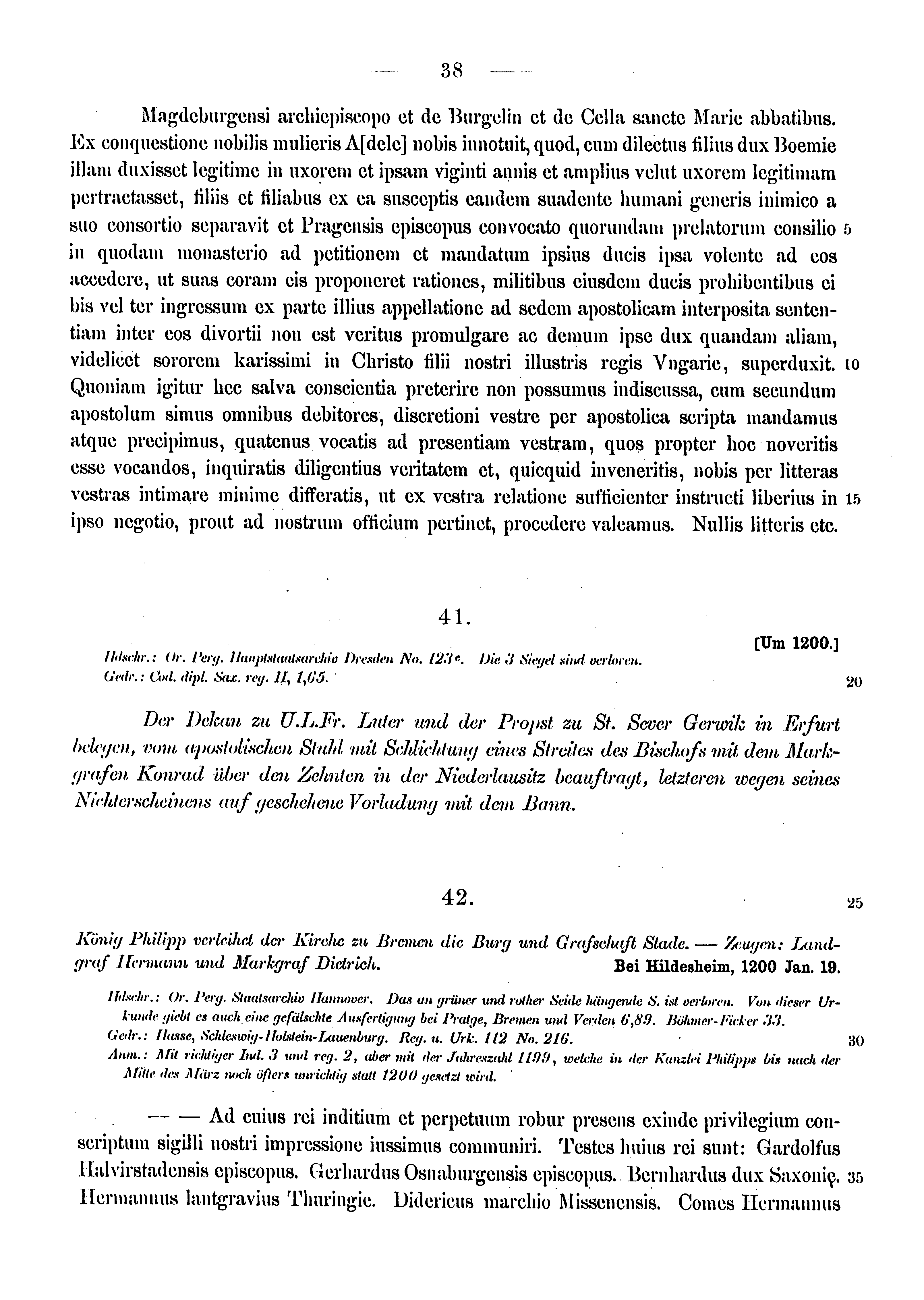 Historische Urkunde Seite 38 aus Band cds1a3