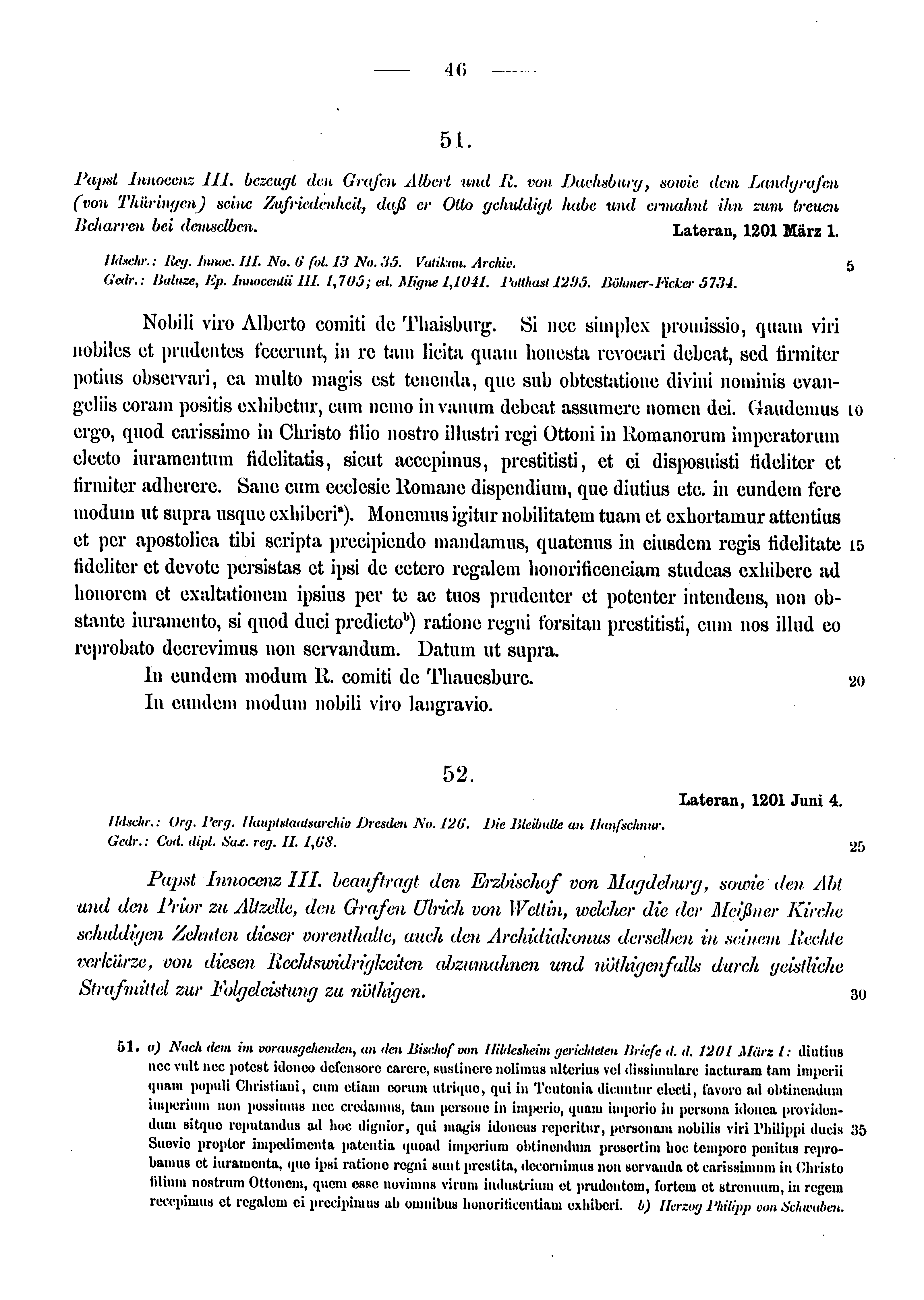 Historische Urkunde Seite 46 aus Band cds1a3