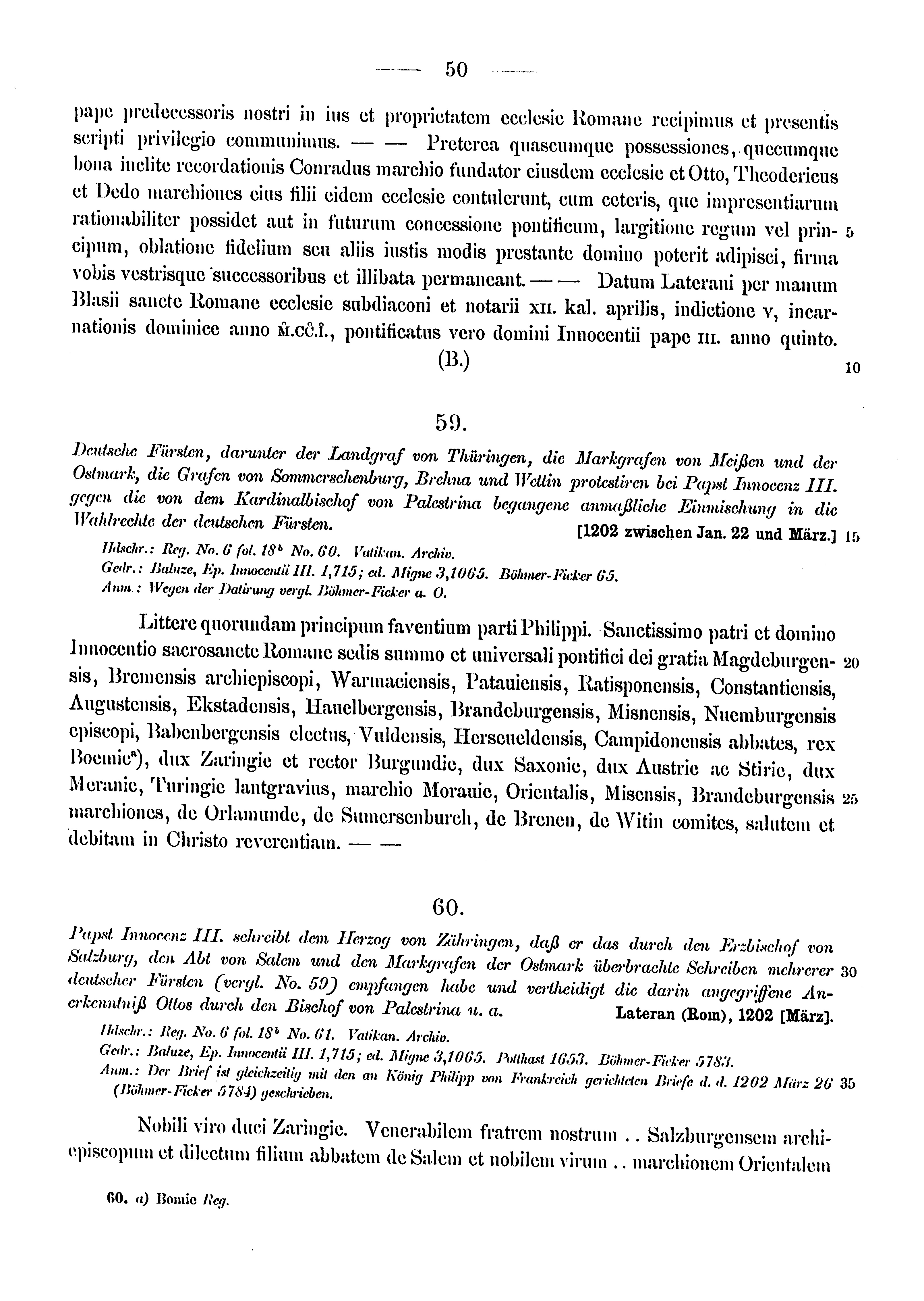 Historische Urkunde Seite 50 aus Band cds1a3