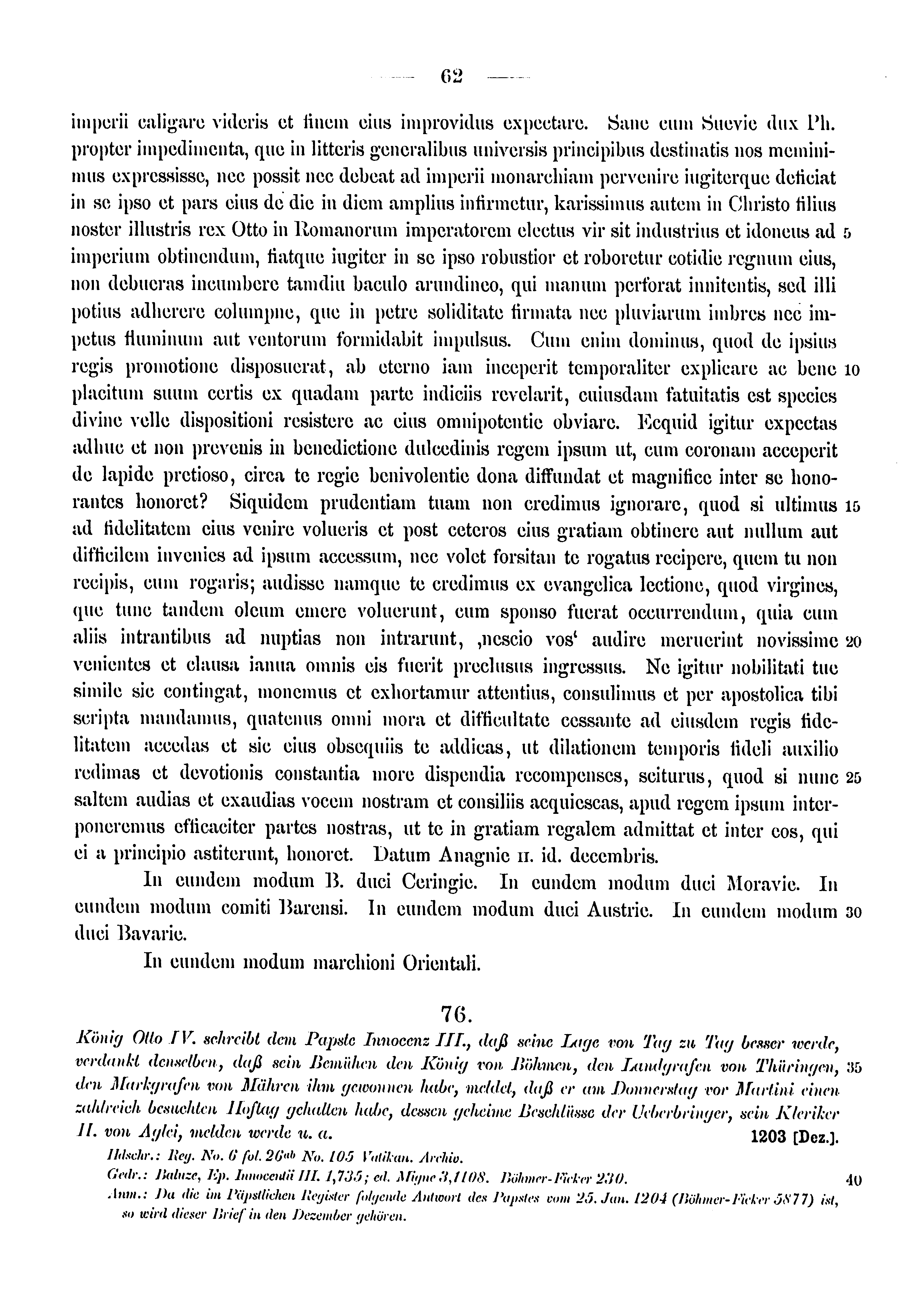 Historische Urkunde Seite 62 aus Band cds1a3