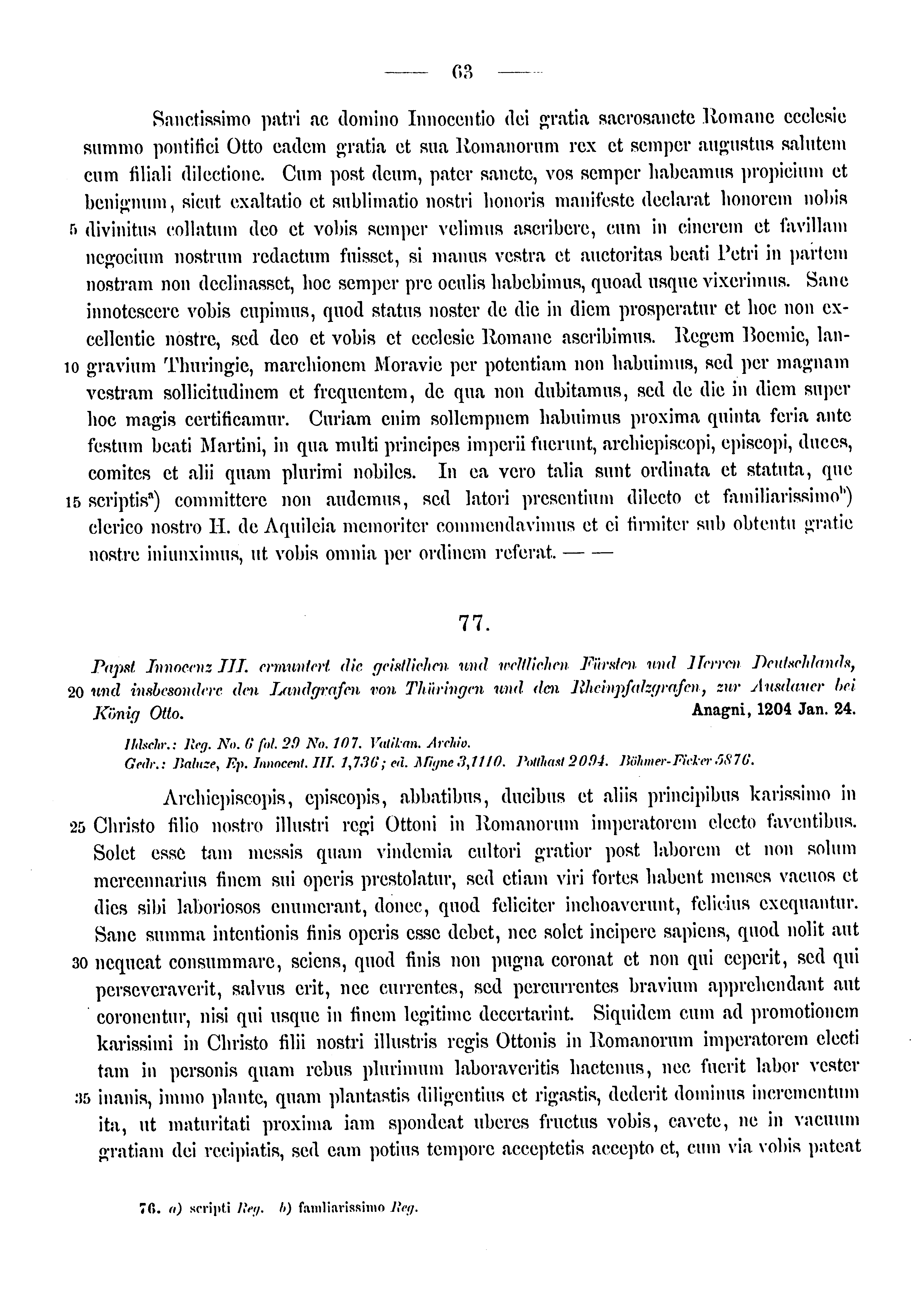 Historische Urkunde Seite 63 aus Band cds1a3