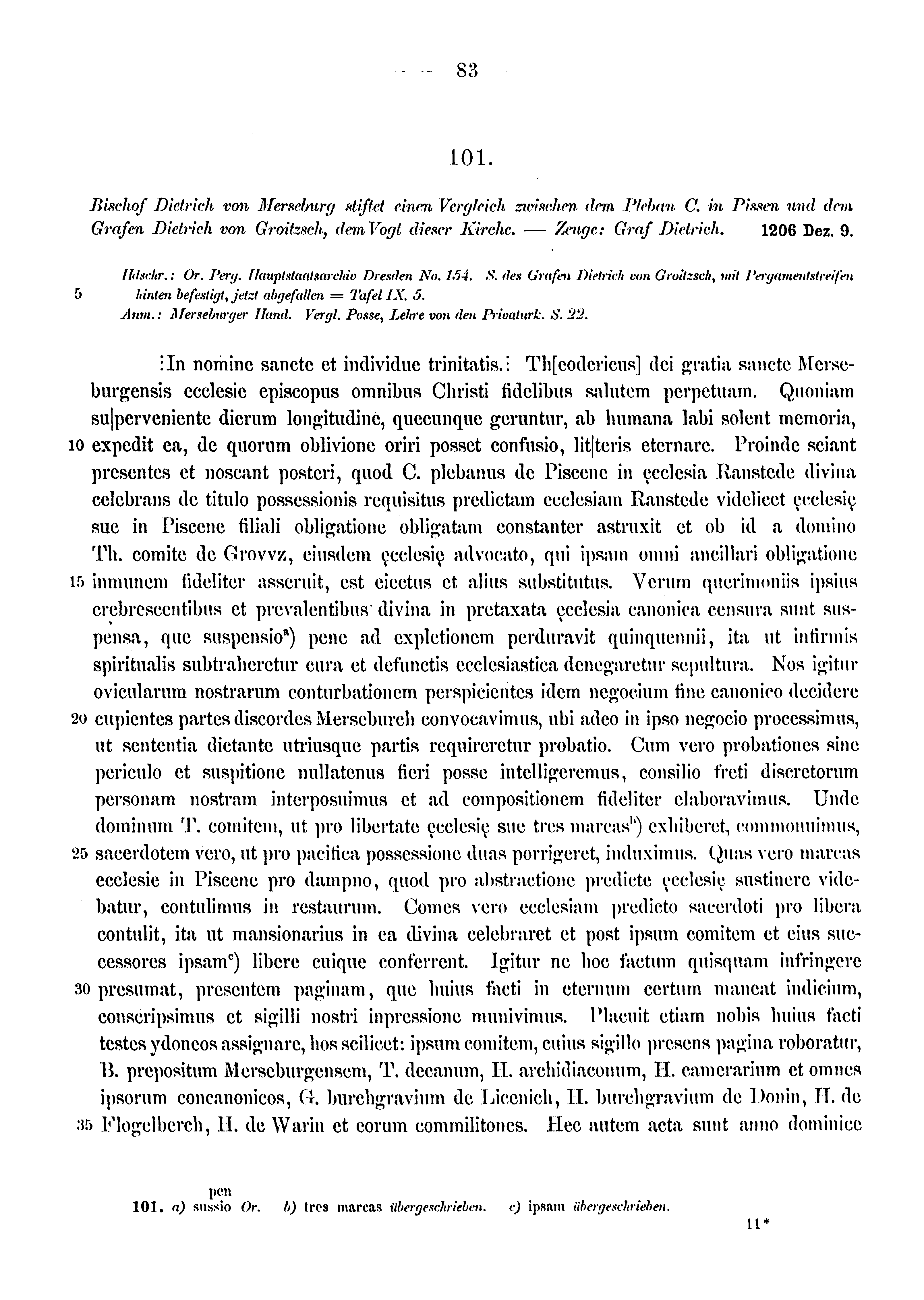 Historische Urkunde Seite 83 aus Band cds1a3