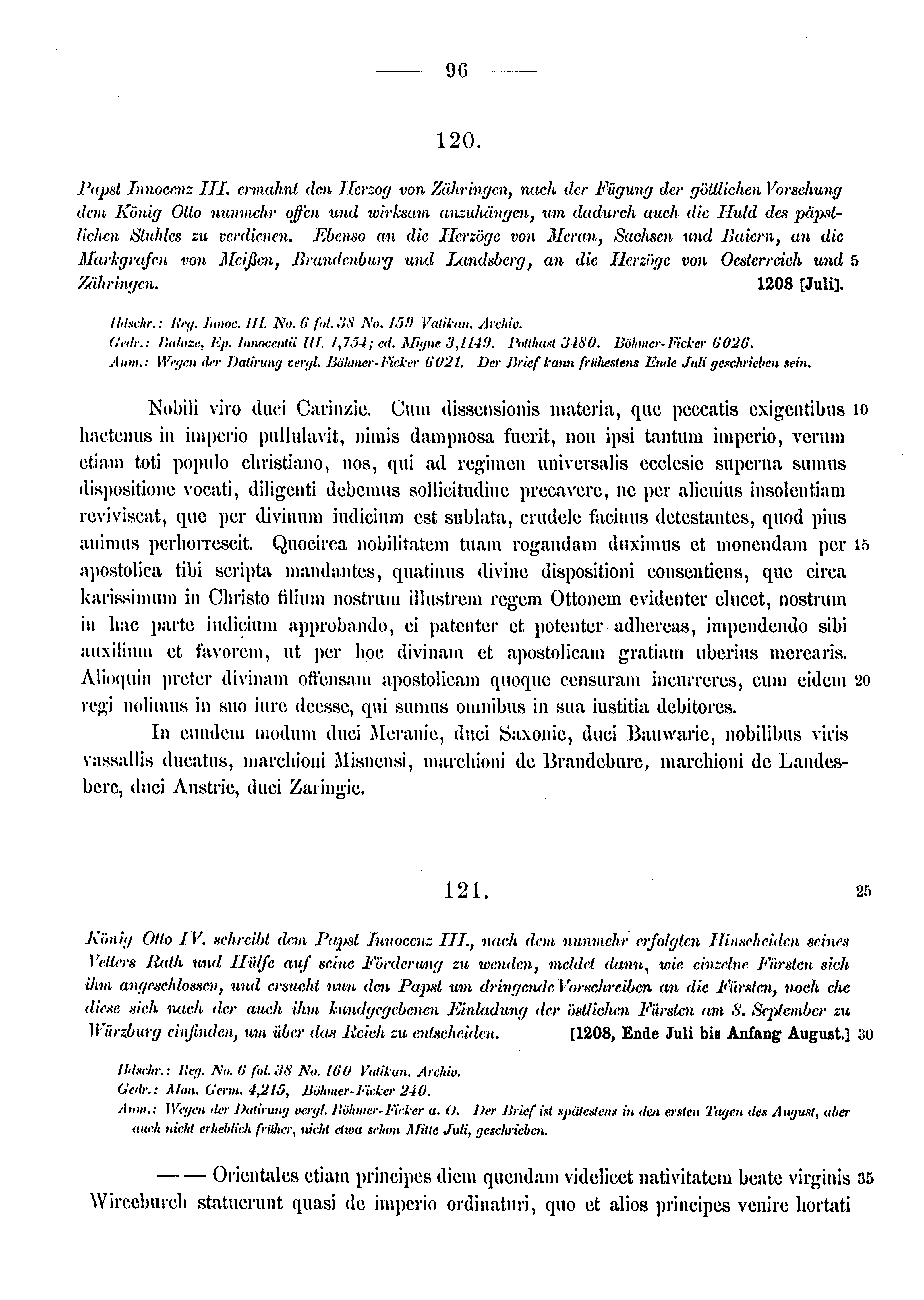 Historische Urkunde Seite 96 aus Band cds1a3