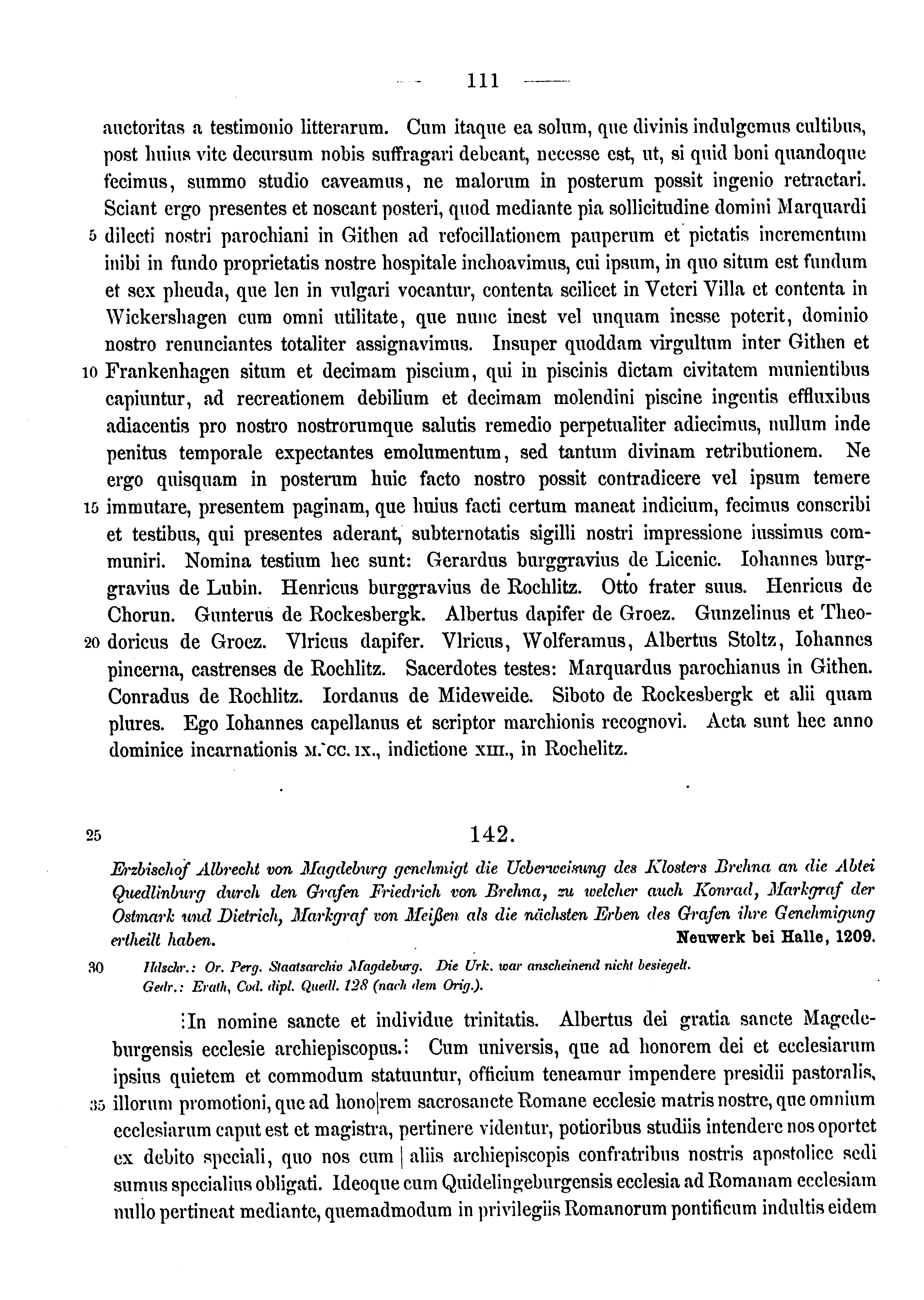 Historische Urkunde Seite 111 aus Band cds1a3