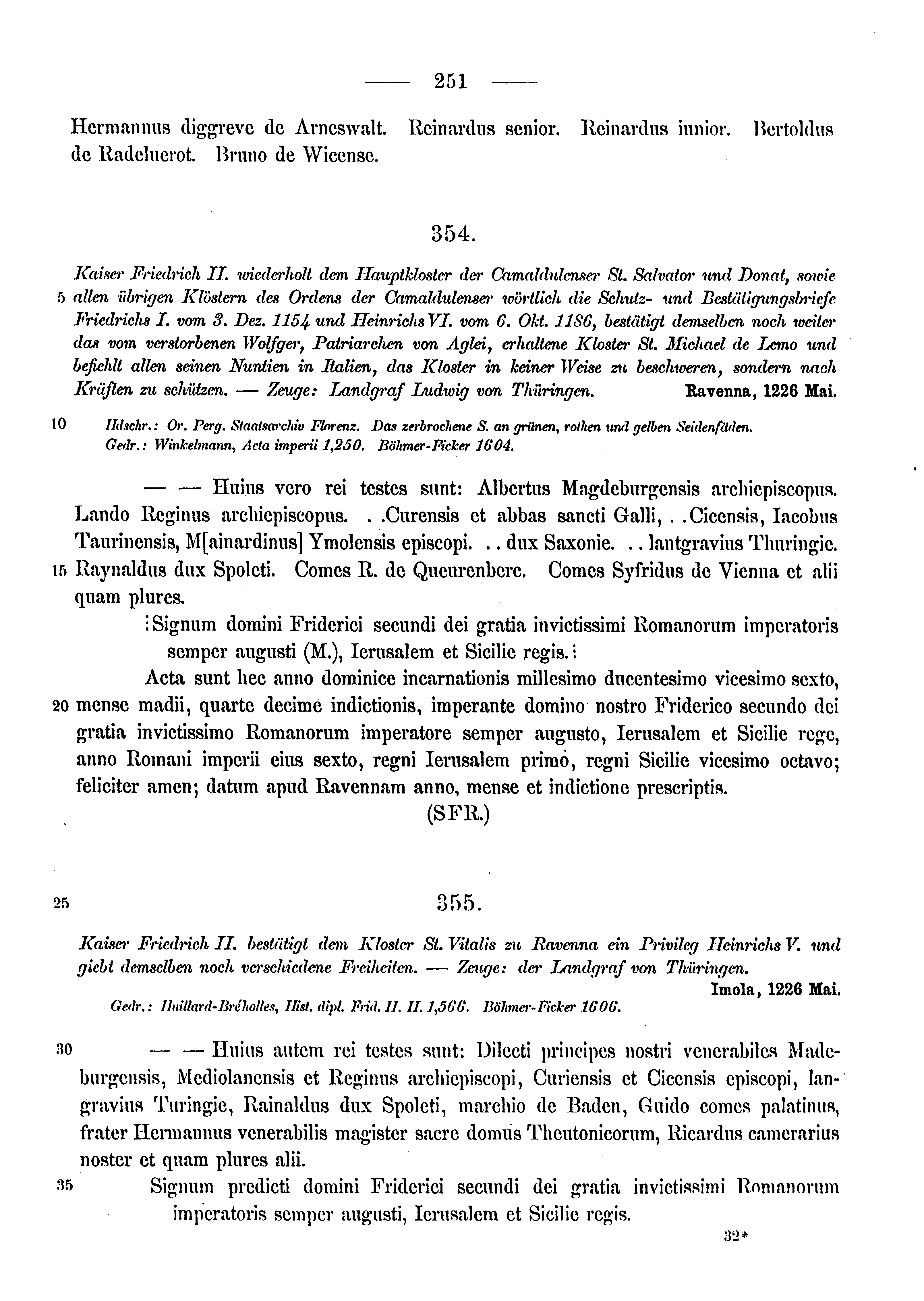 Historische Urkunde Seite 251 aus Band cds1a3