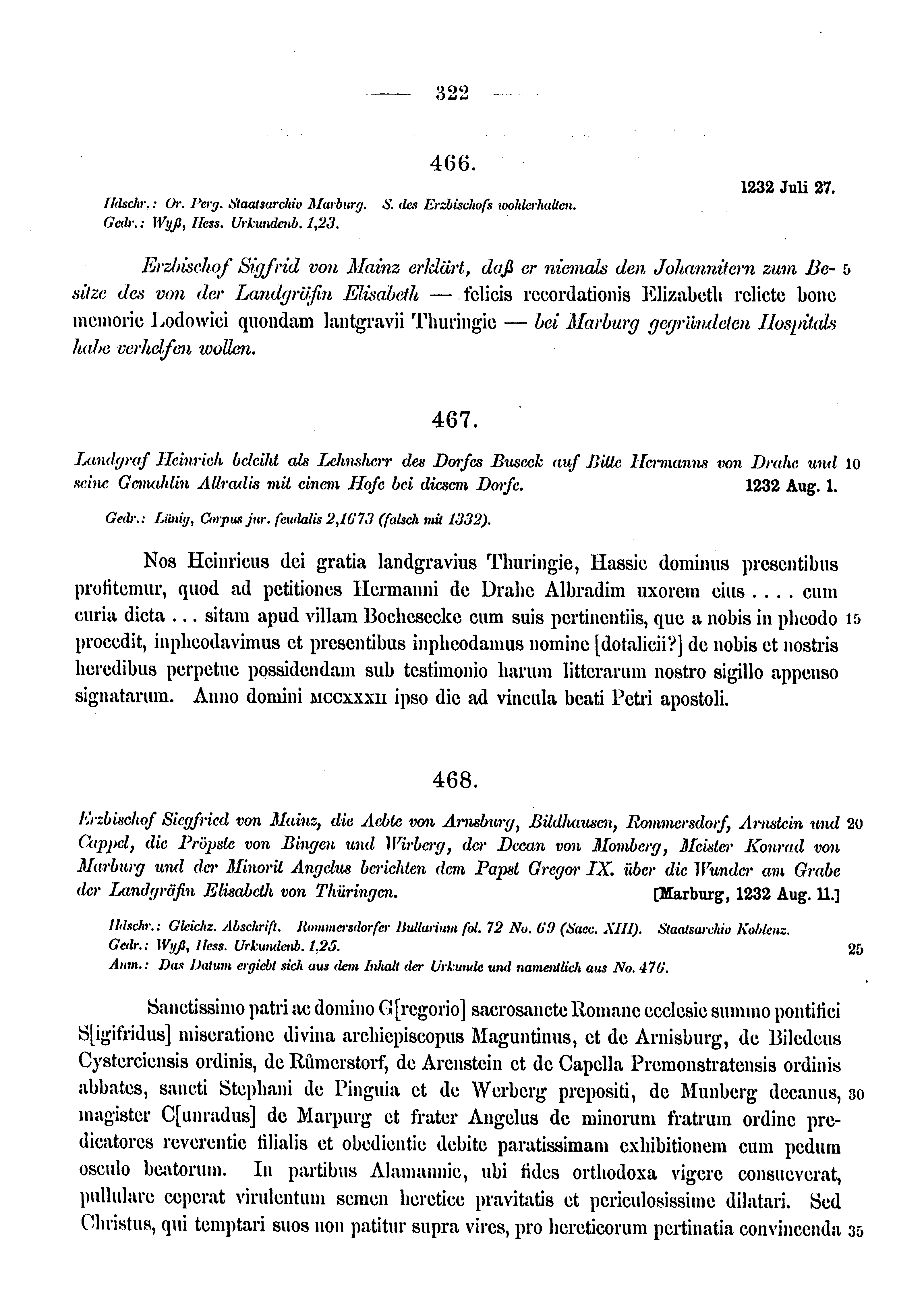 Historische Urkunde Seite 322 aus Band cds1a3
