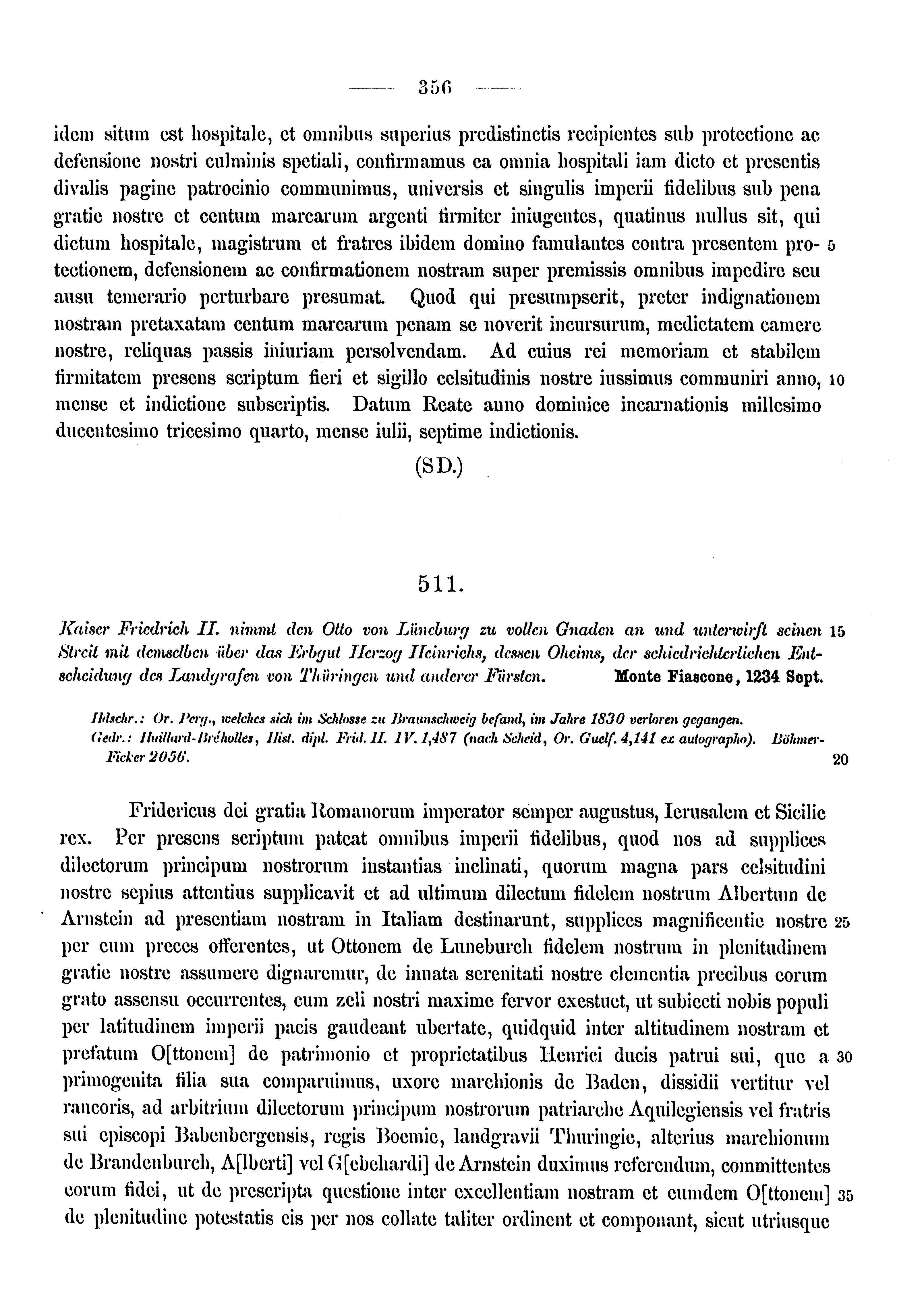 Historische Urkunde Seite 356 aus Band cds1a3