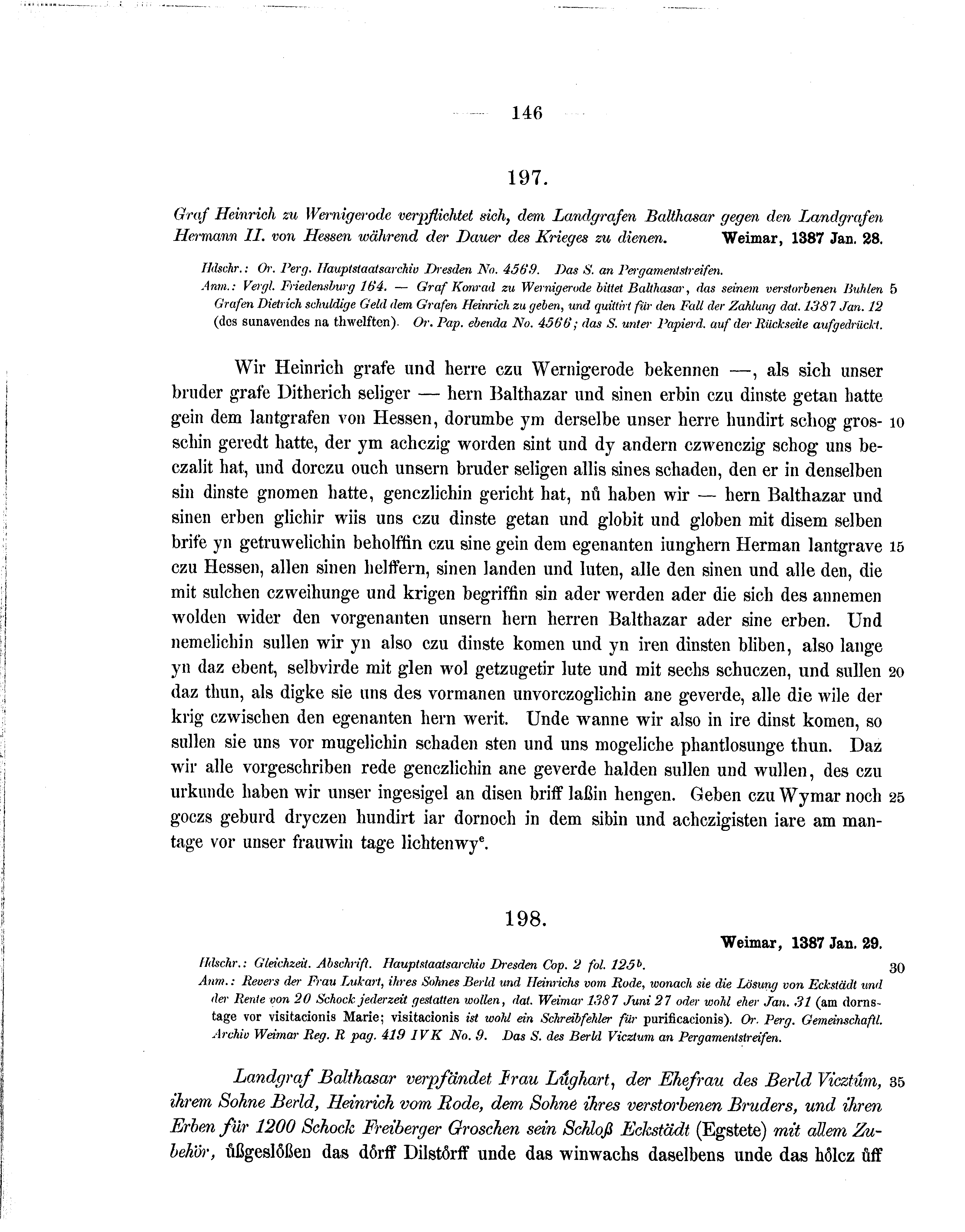 Historische Urkunde Seite 146 aus Band cds1b1