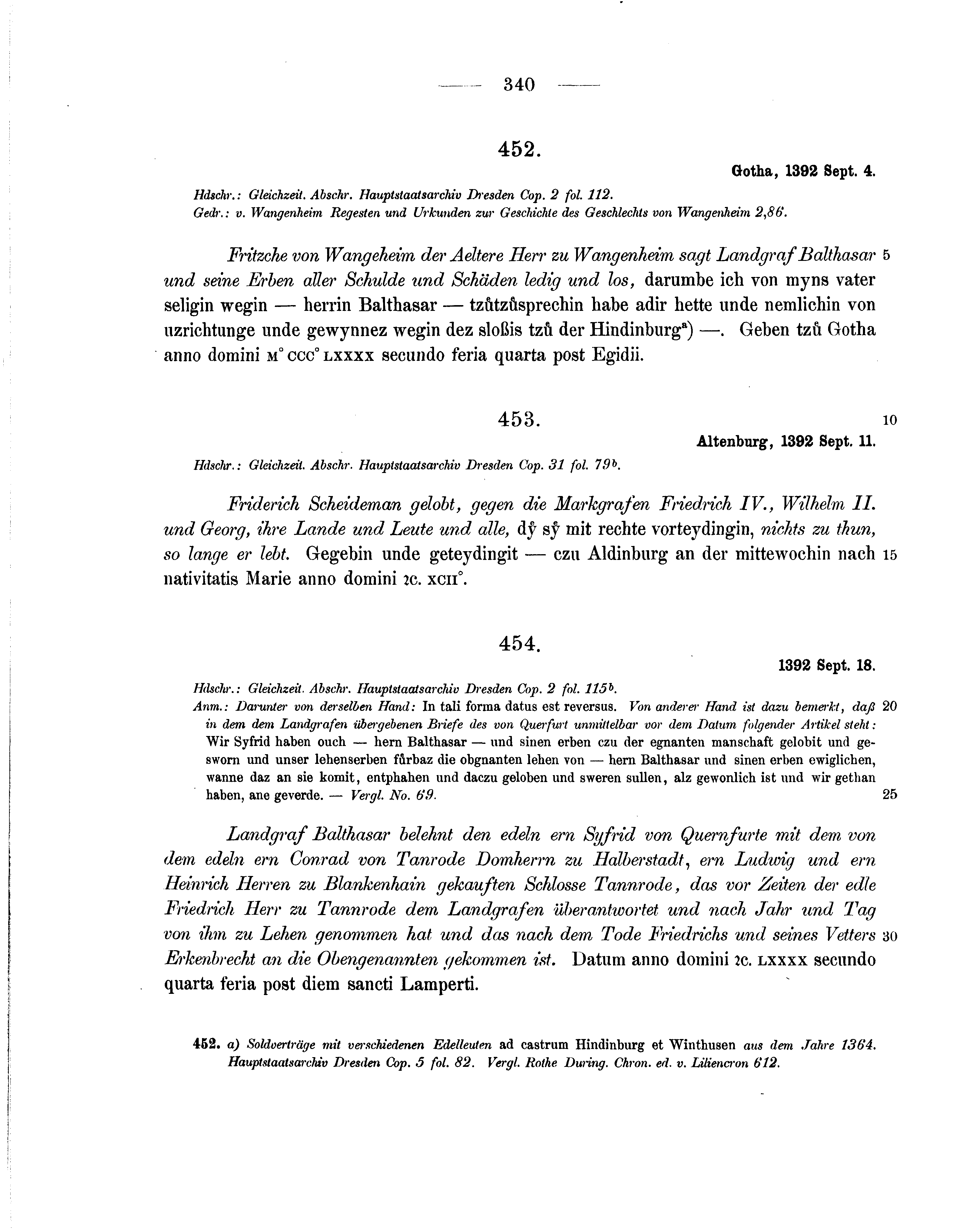 Historische Urkunde Seite 340 aus Band cds1b1