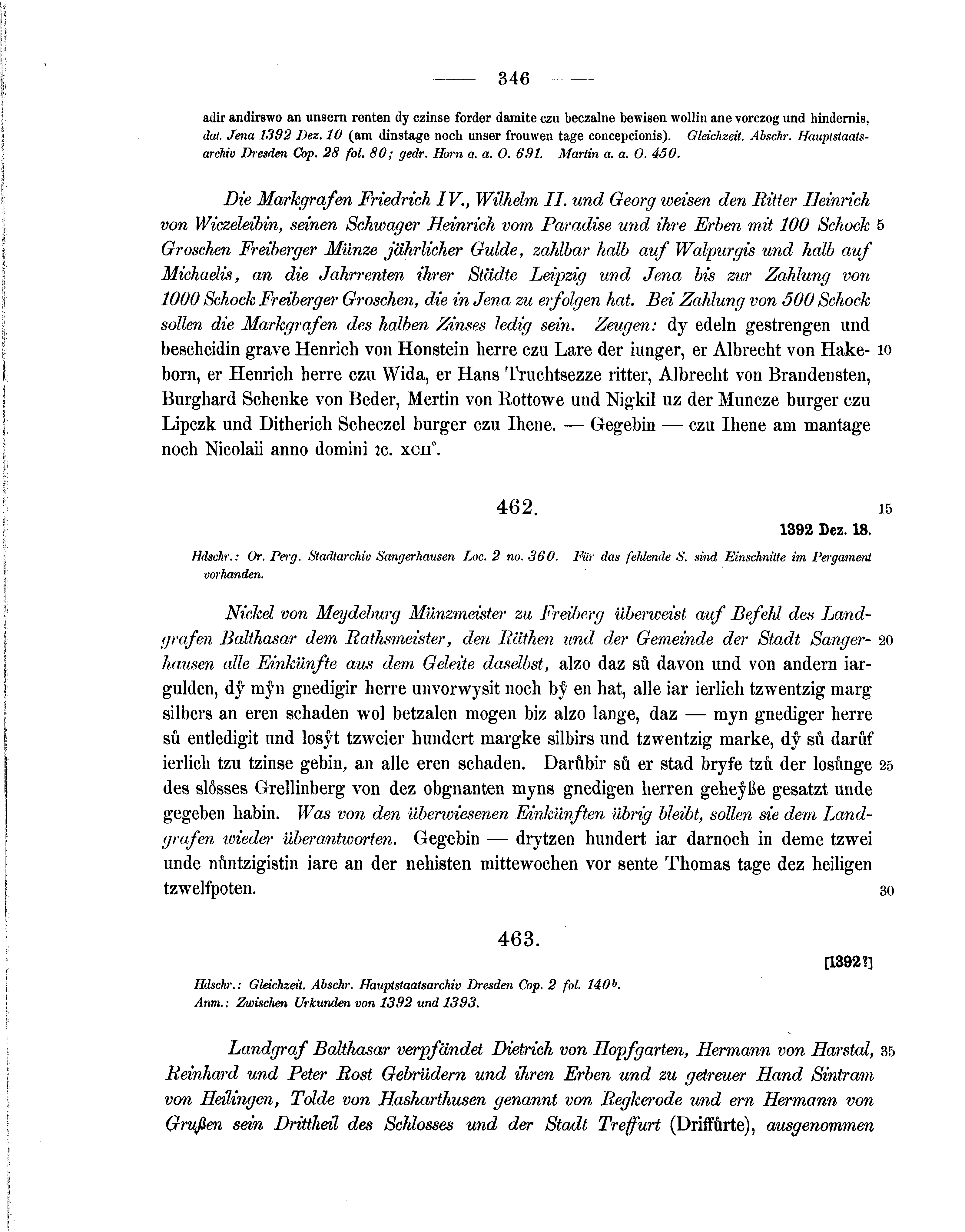Historische Urkunde Seite 346 aus Band cds1b1