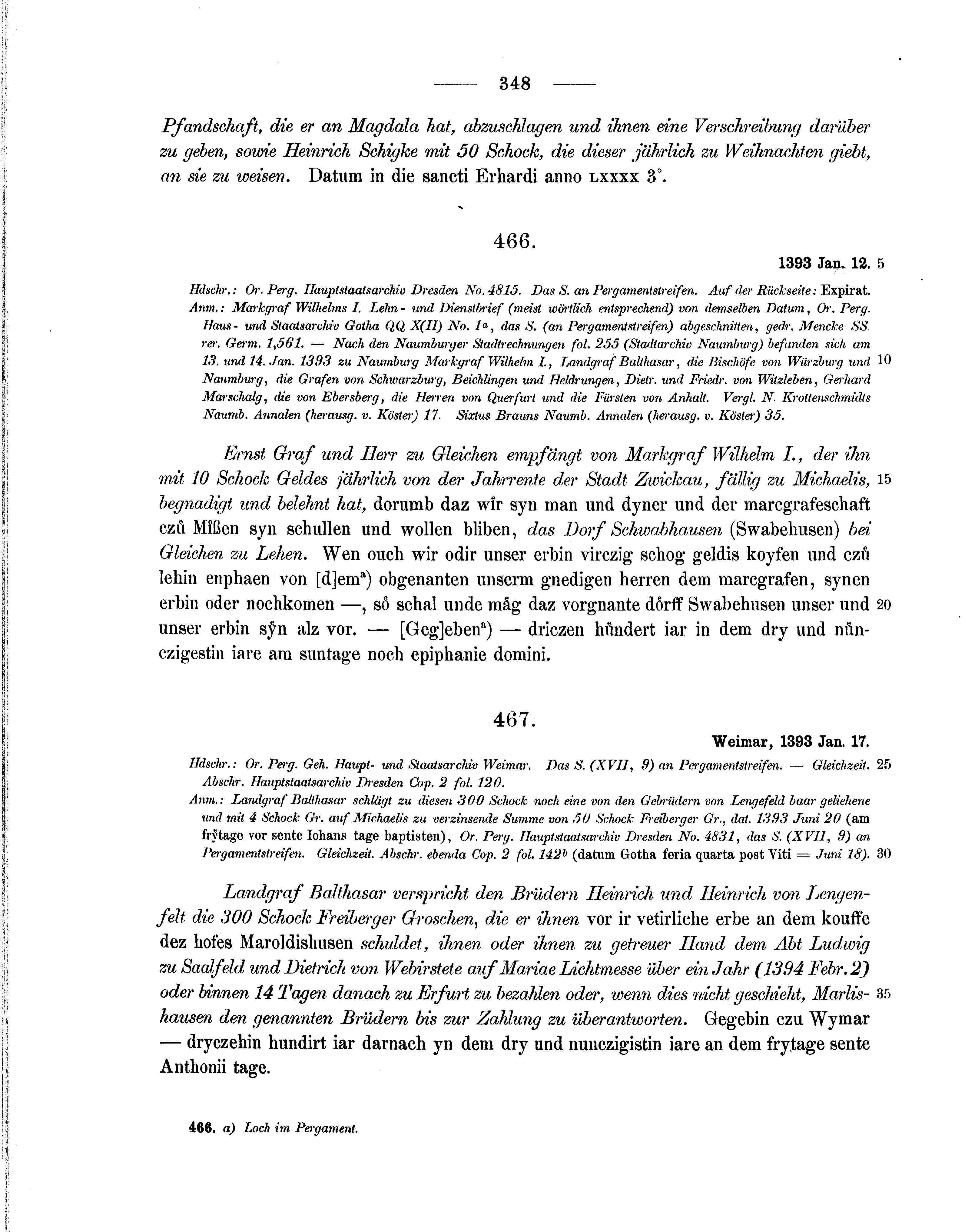 Historische Urkunde Seite 348 aus Band cds1b1