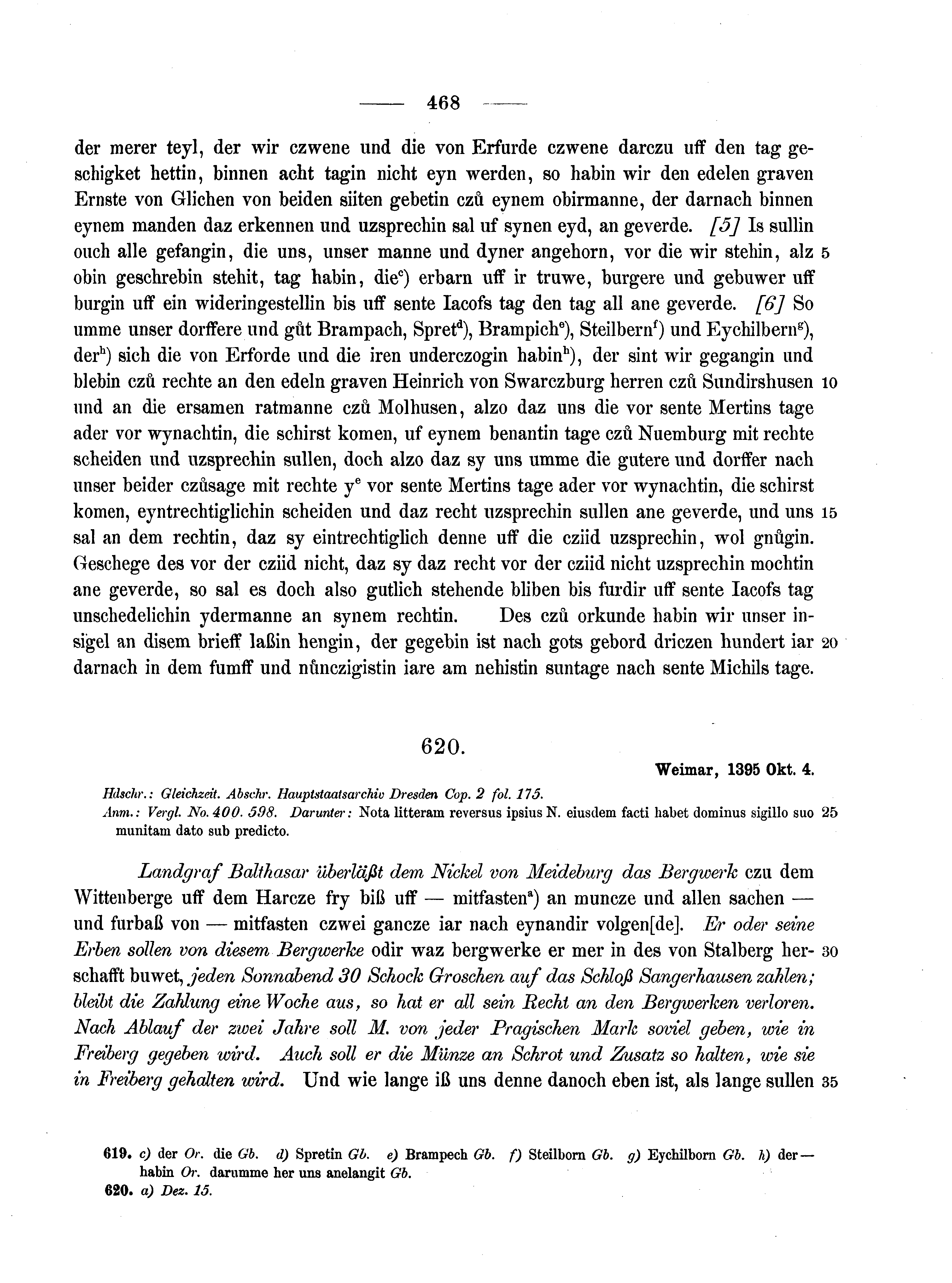 Historische Urkunde Seite 468 aus Band cds1b1