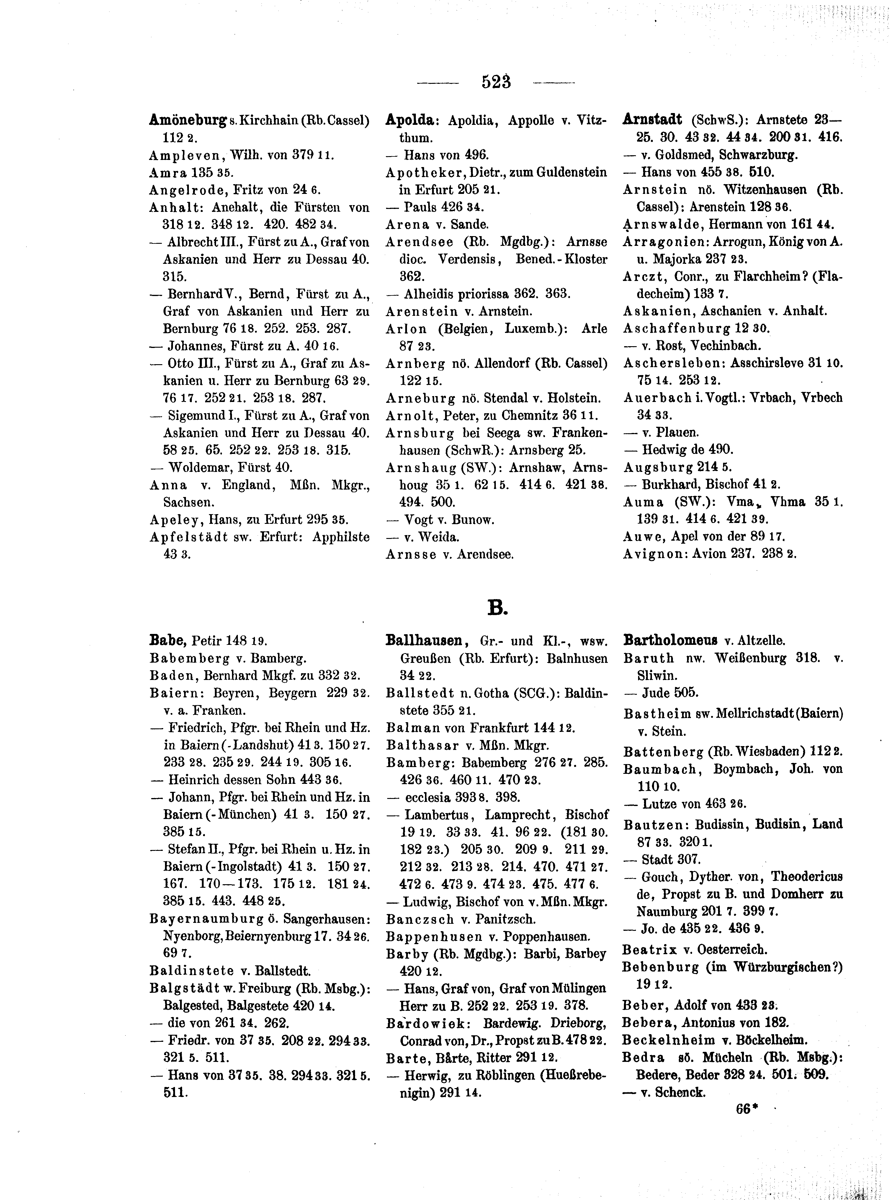 Historische Urkunde Seite 523 aus Band cds1b1