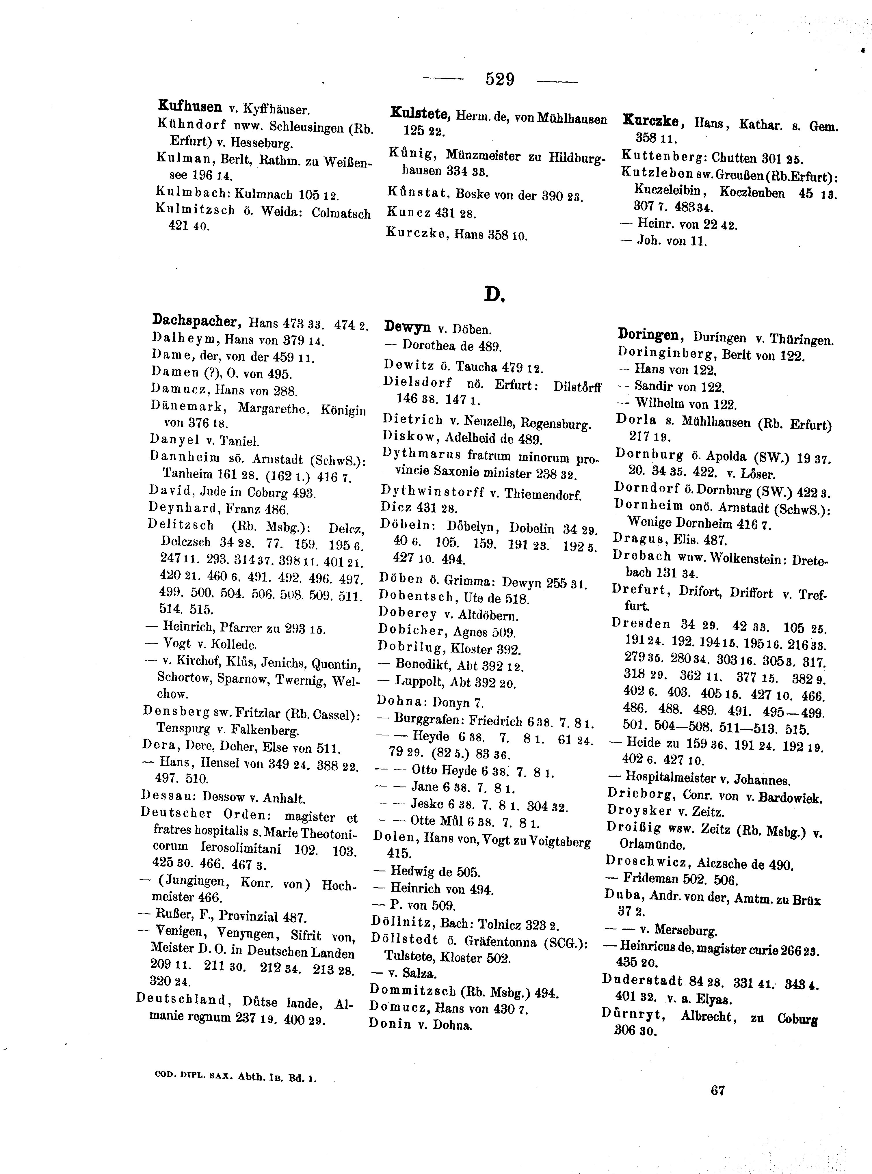 Historische Urkunde Seite 529 aus Band cds1b1