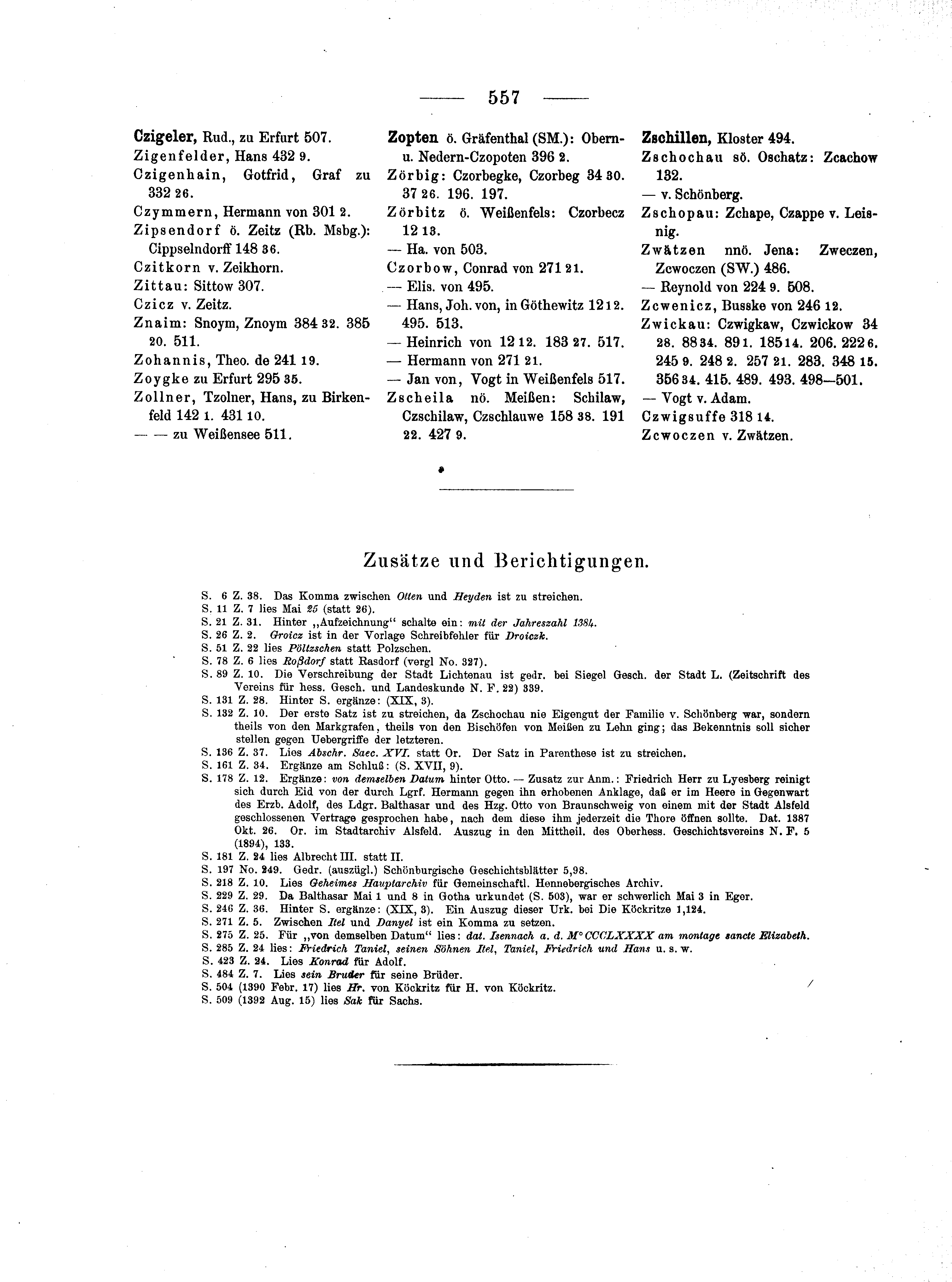 Historische Urkunde Seite 557 aus Band cds1b1