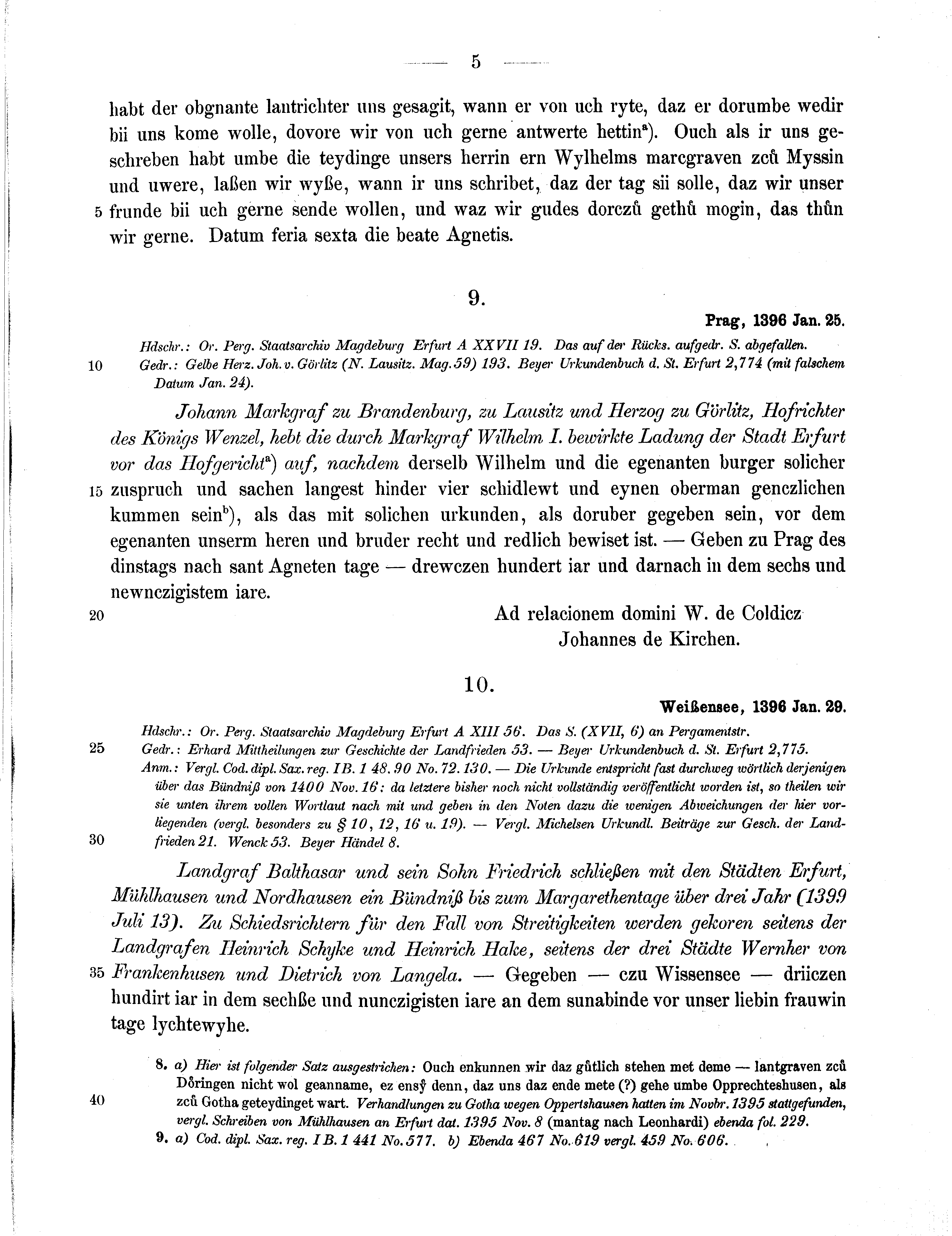 Historische Urkunde Seite 5 aus Band cds1b2