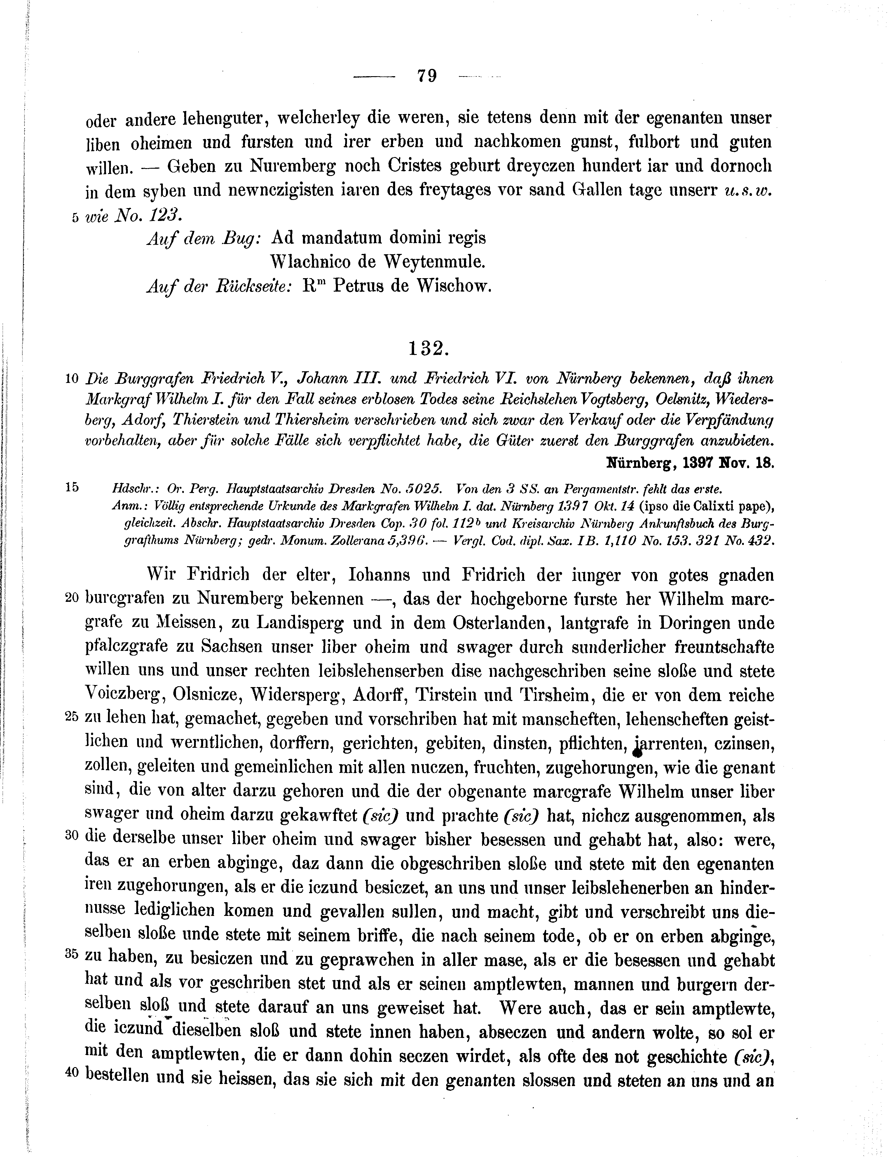 Historische Urkunde Seite 79 aus Band cds1b2