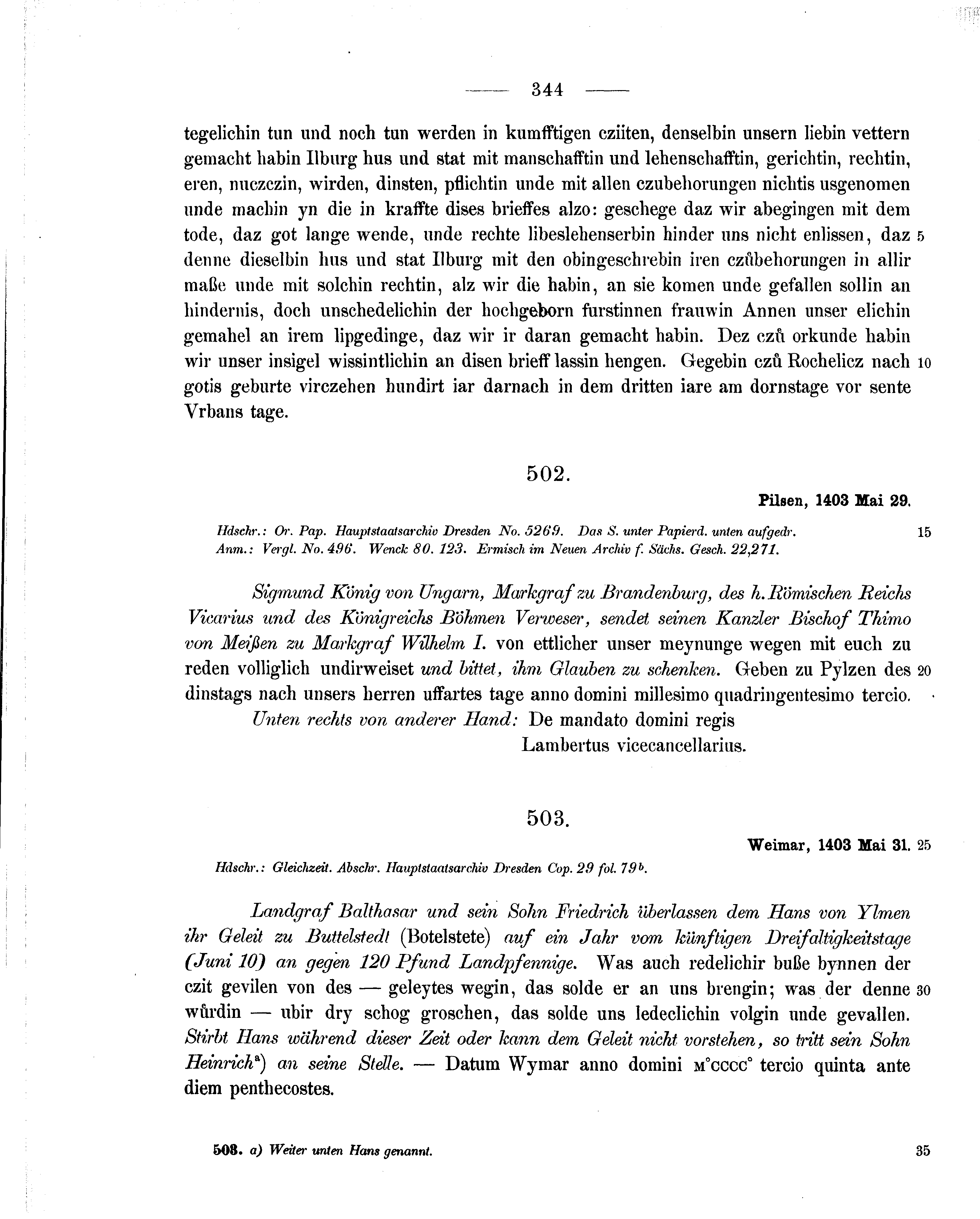 Historische Urkunde Seite 344 aus Band cds1b2