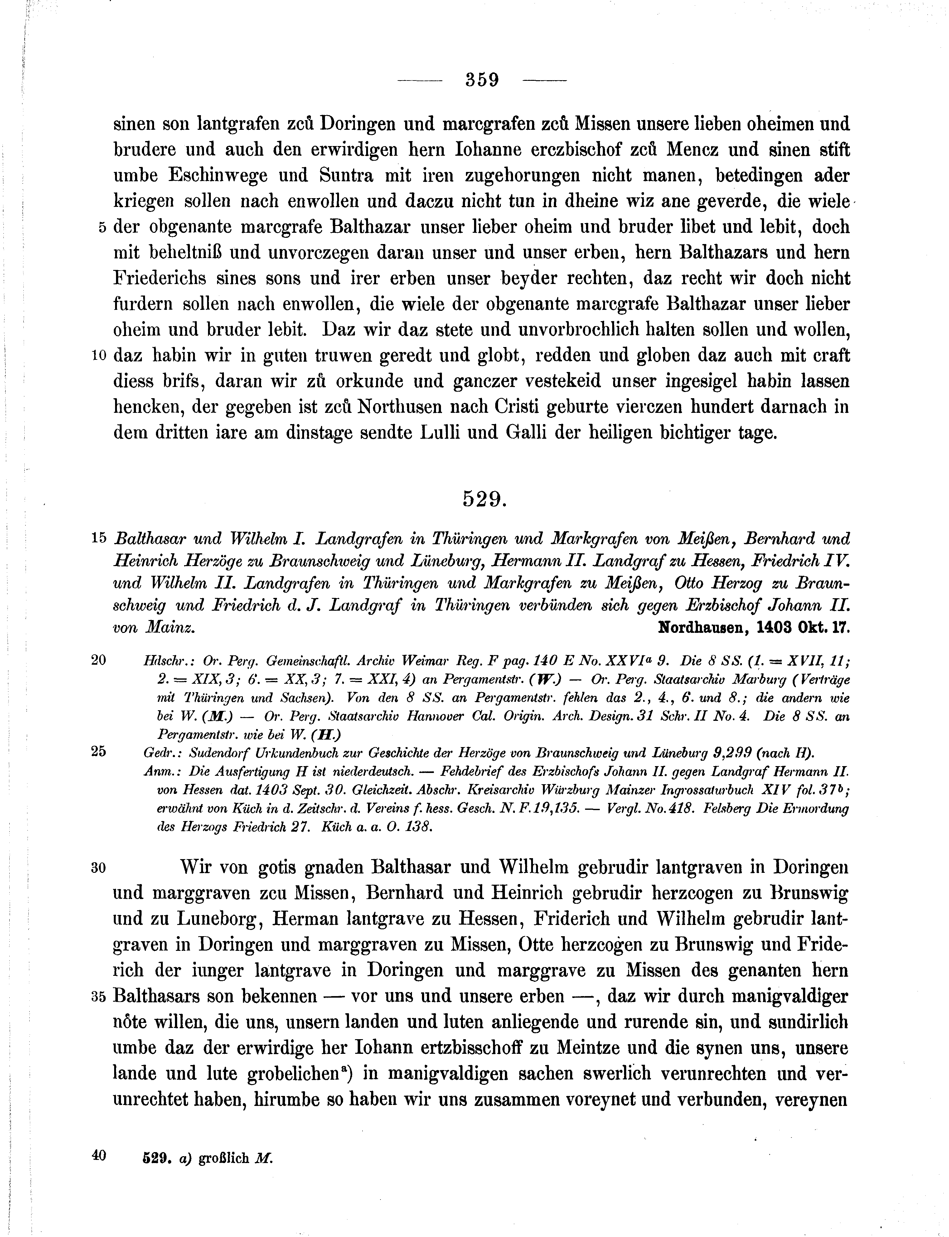 Historische Urkunde Seite 359 aus Band cds1b2