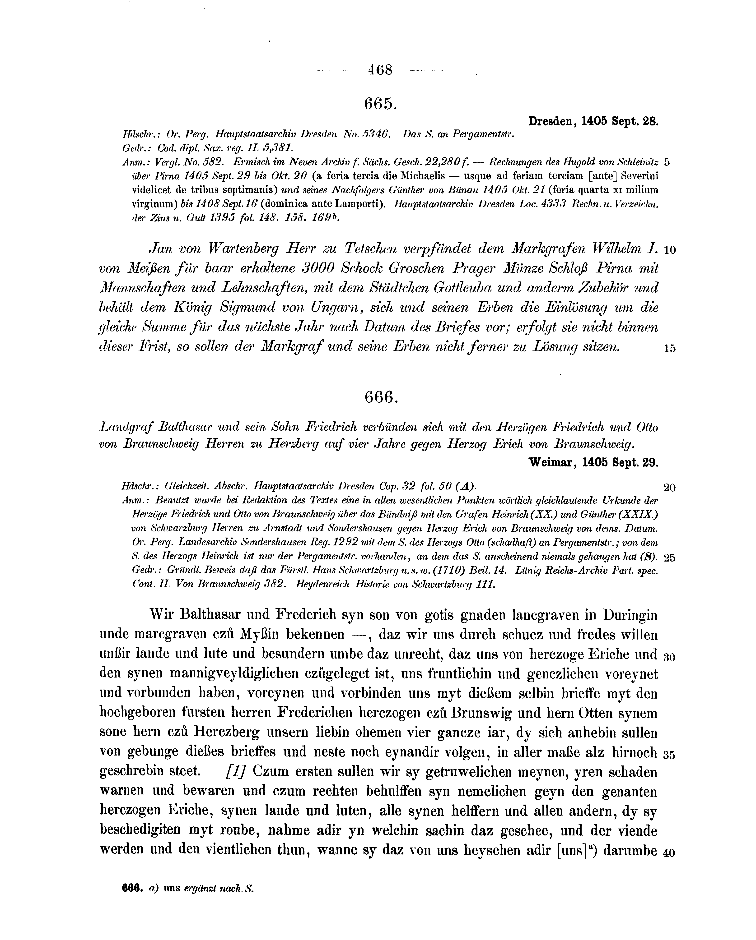 Historische Urkunde Seite 468 aus Band cds1b2
