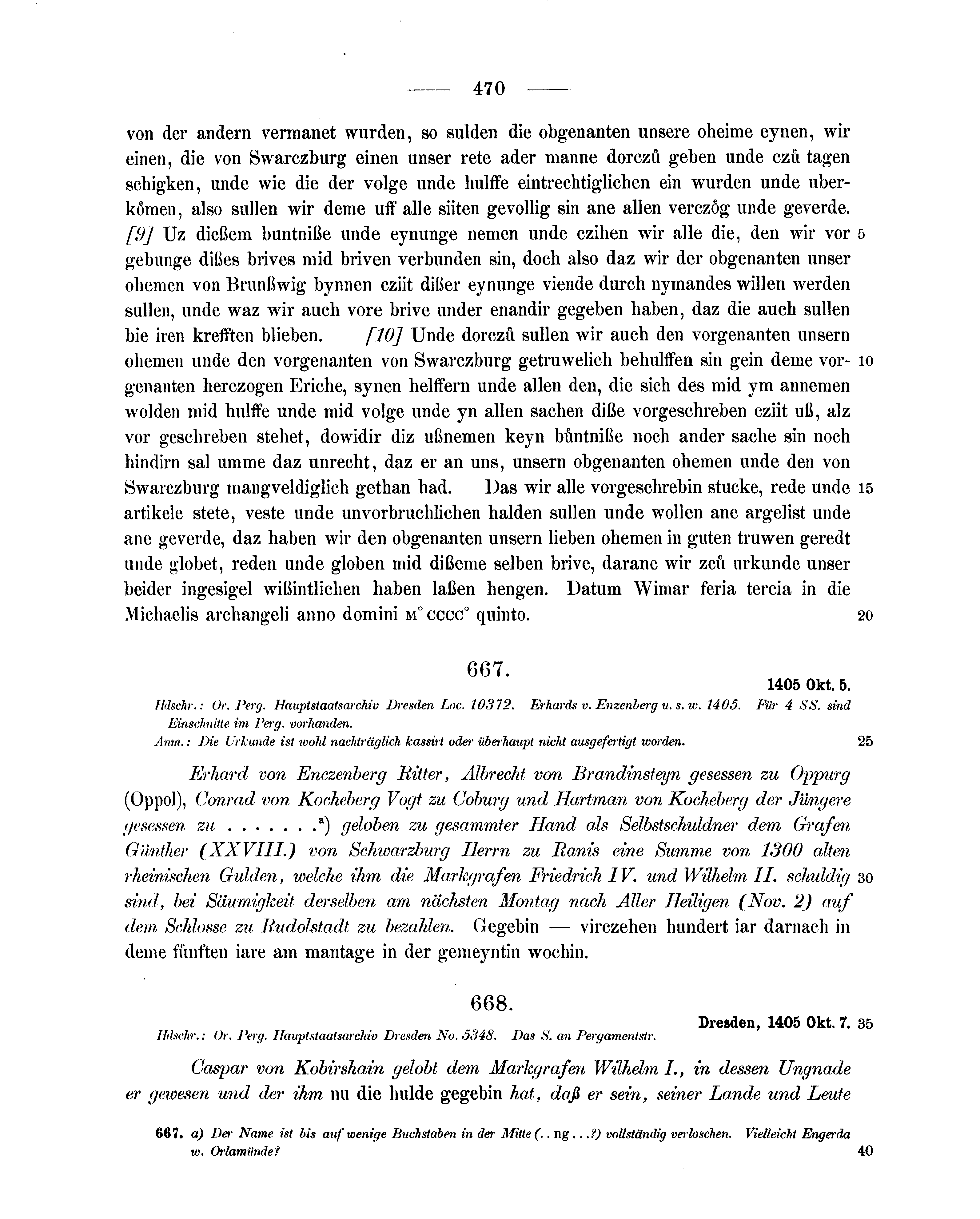 Historische Urkunde Seite 470 aus Band cds1b2