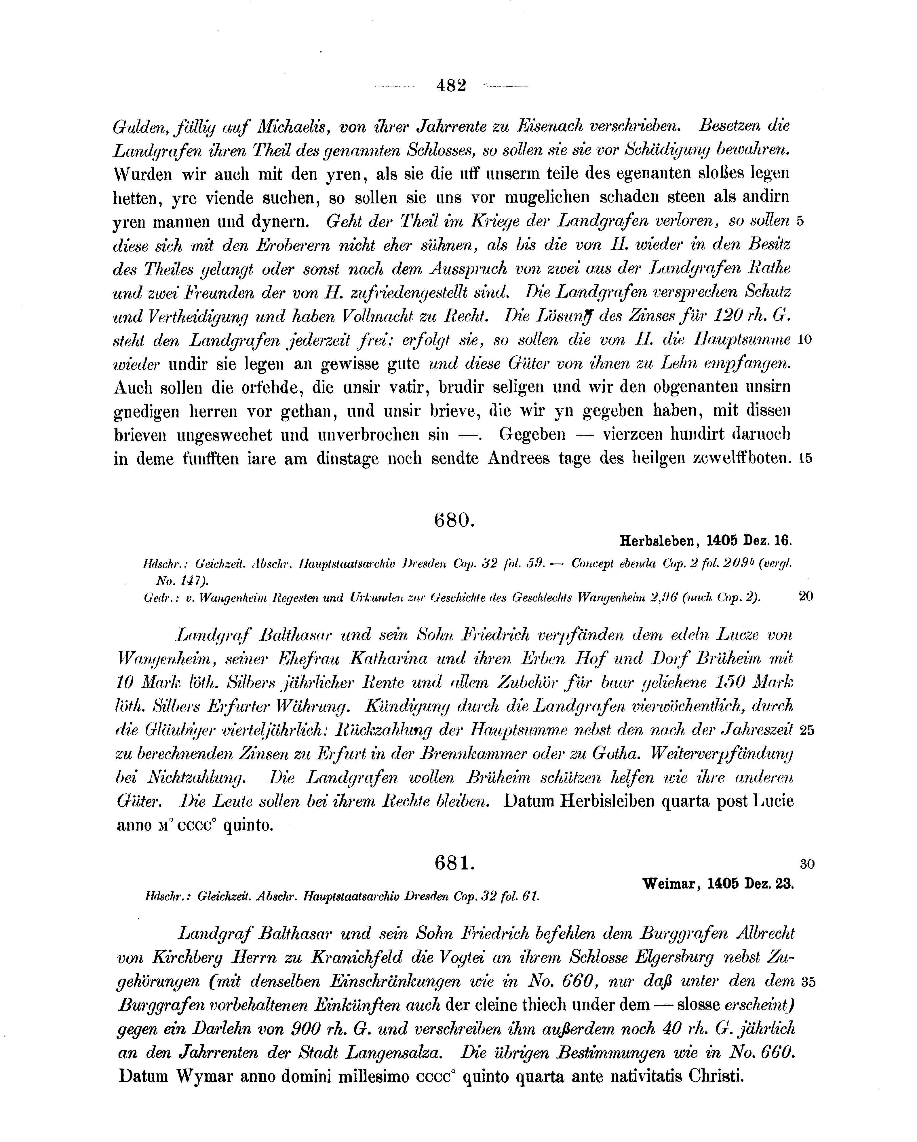 Historische Urkunde Seite 482 aus Band cds1b2