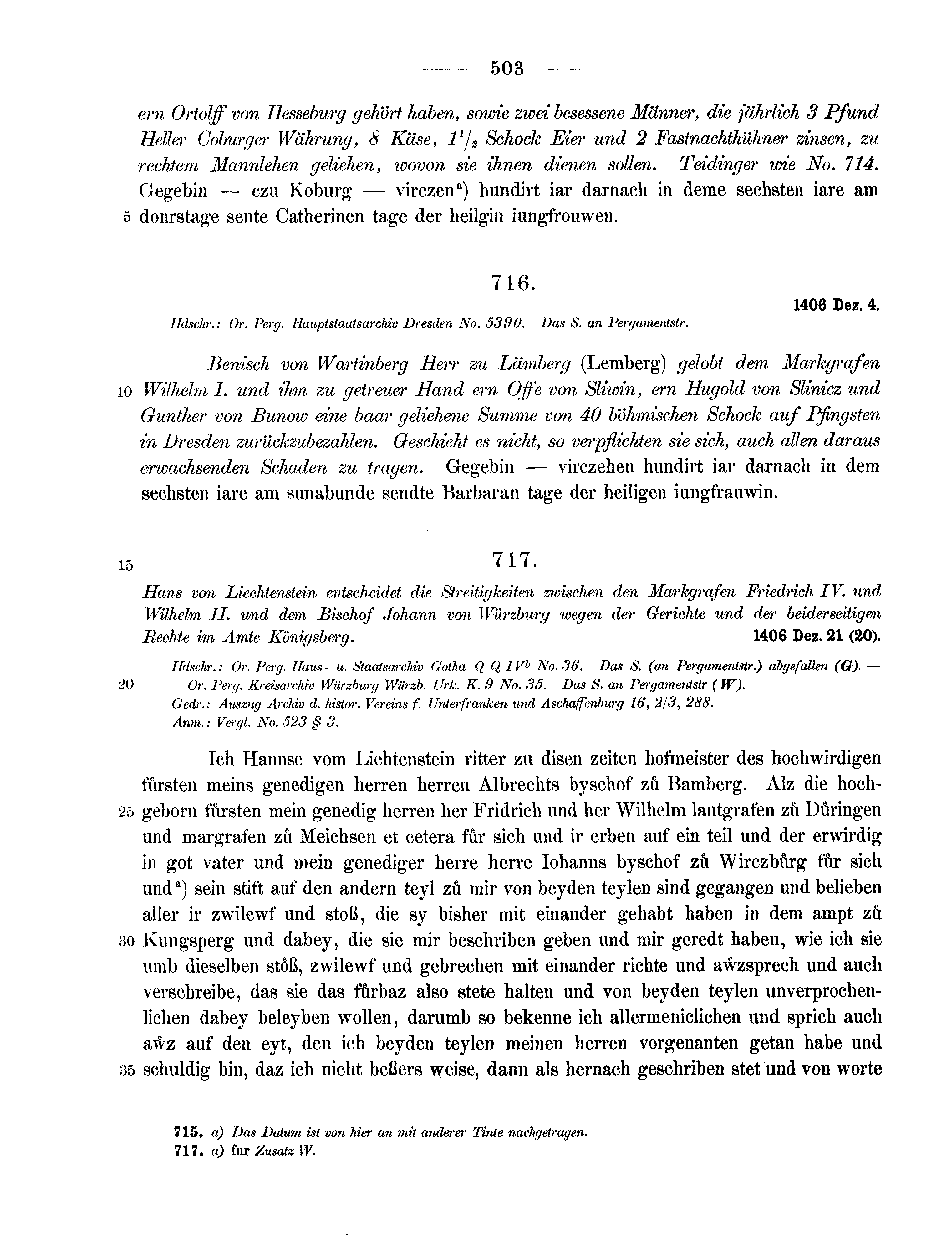 Historische Urkunde Seite 503 aus Band cds1b2