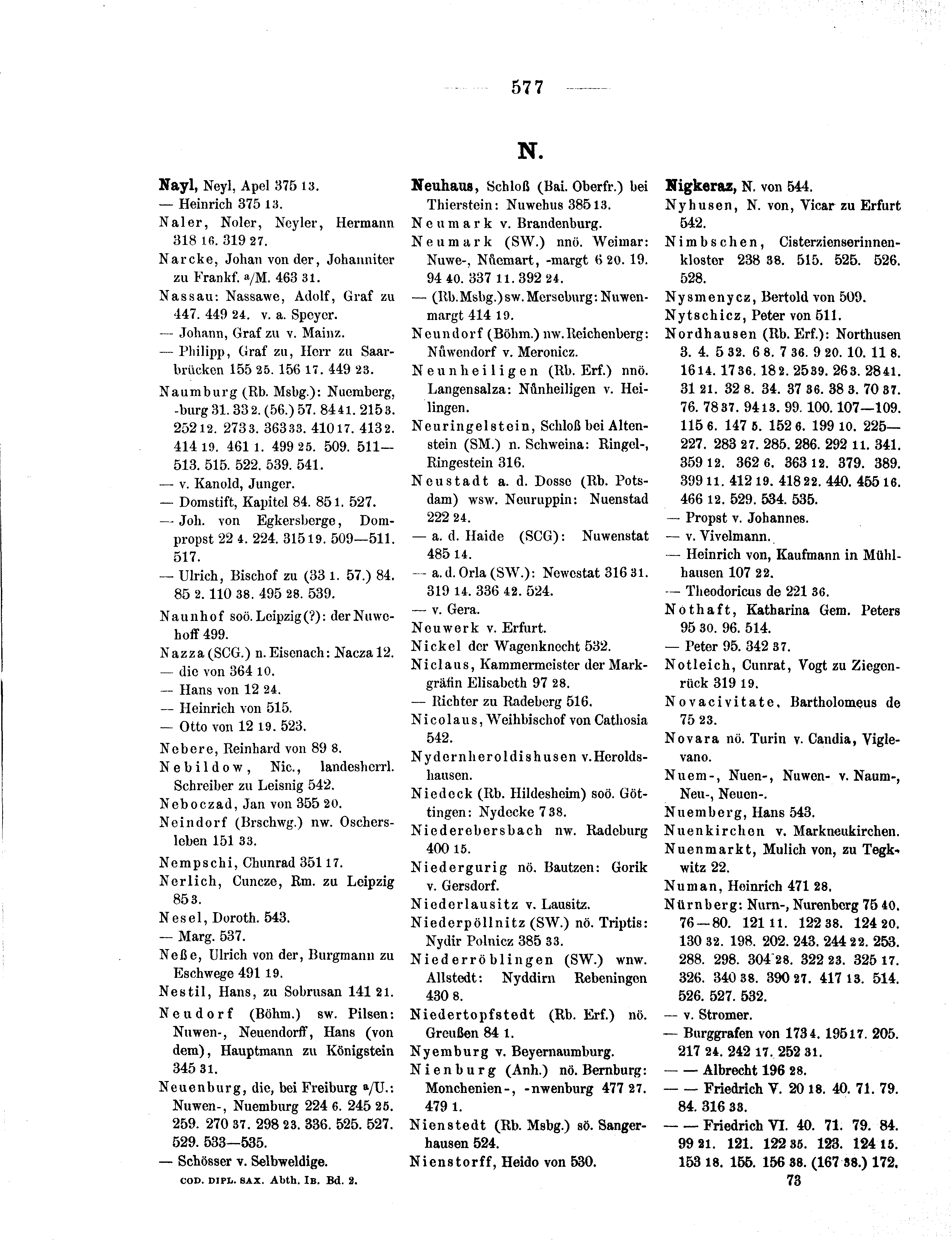 Historische Urkunde Seite 577 aus Band cds1b2