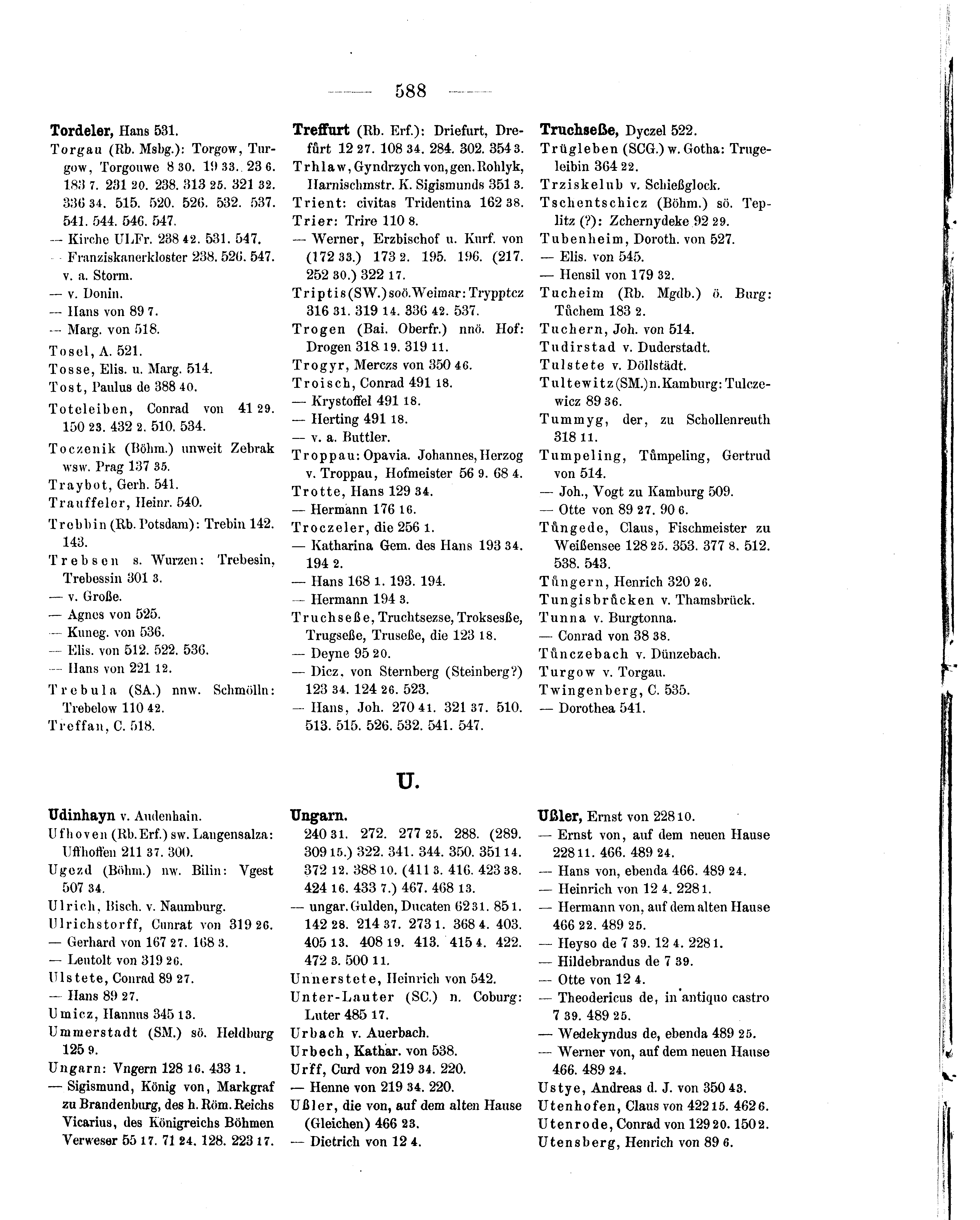 Historische Urkunde Seite 588 aus Band cds1b2
