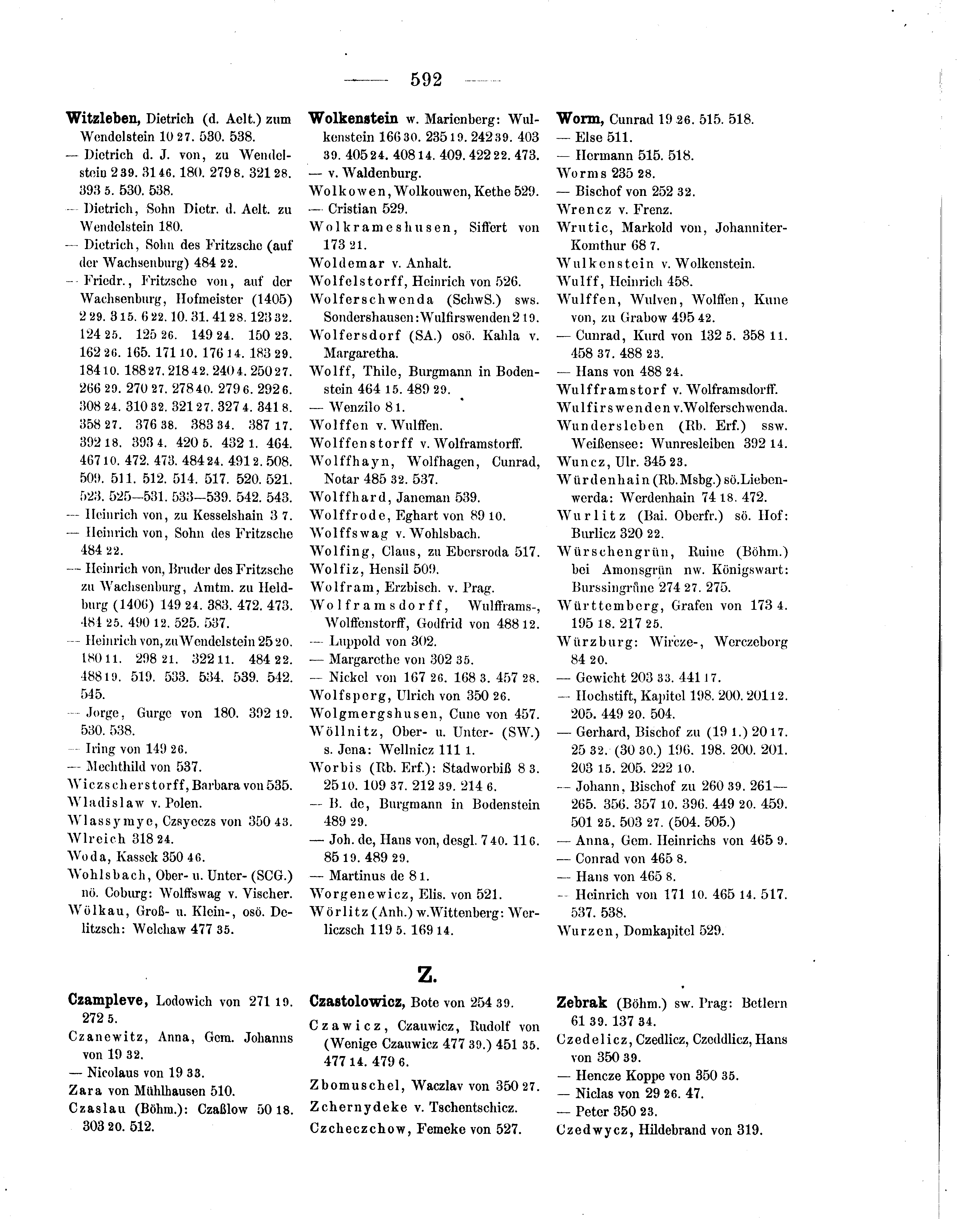 Historische Urkunde Seite 592 aus Band cds1b2