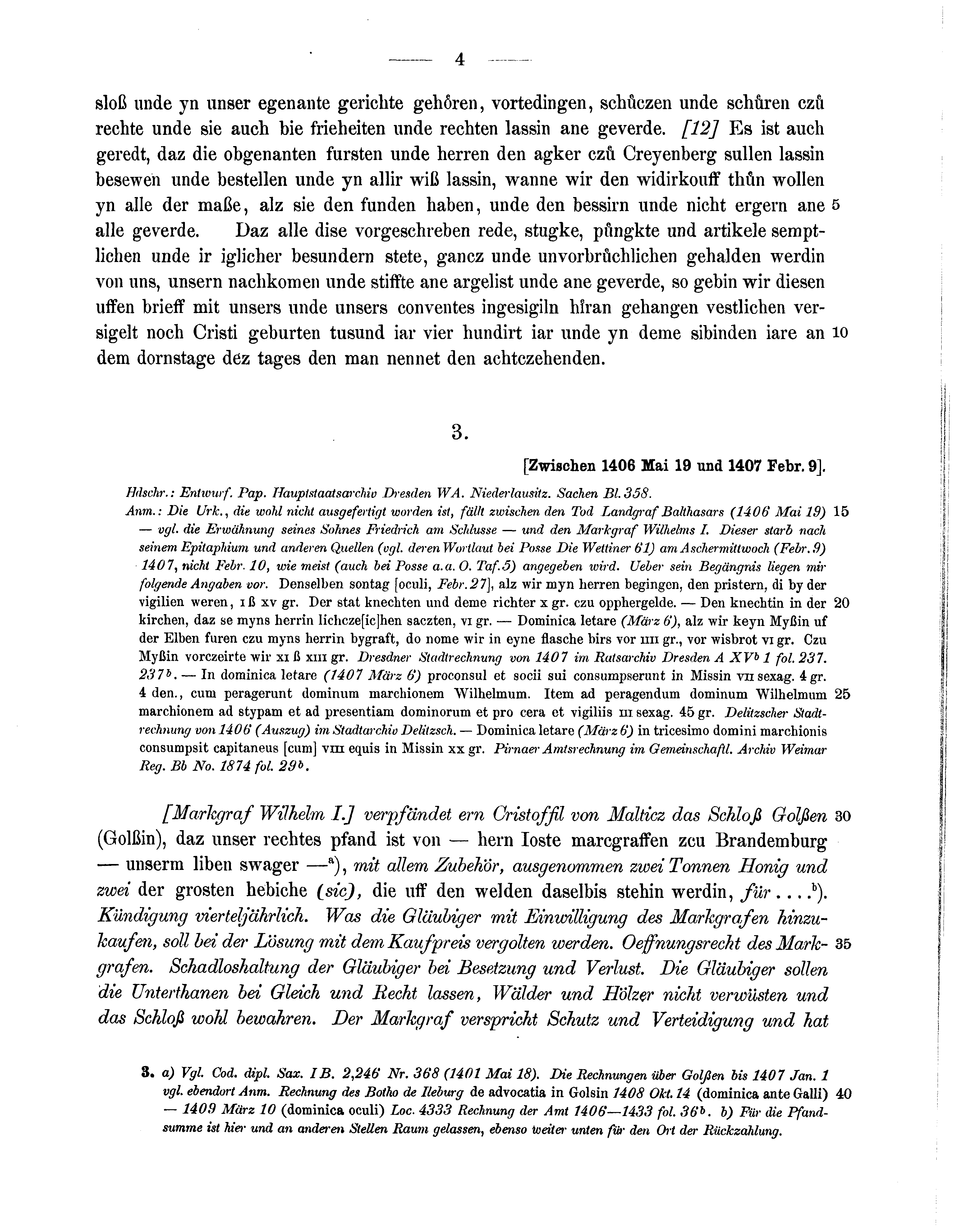 Historische Urkunde Seite 4 aus Band cds1b3